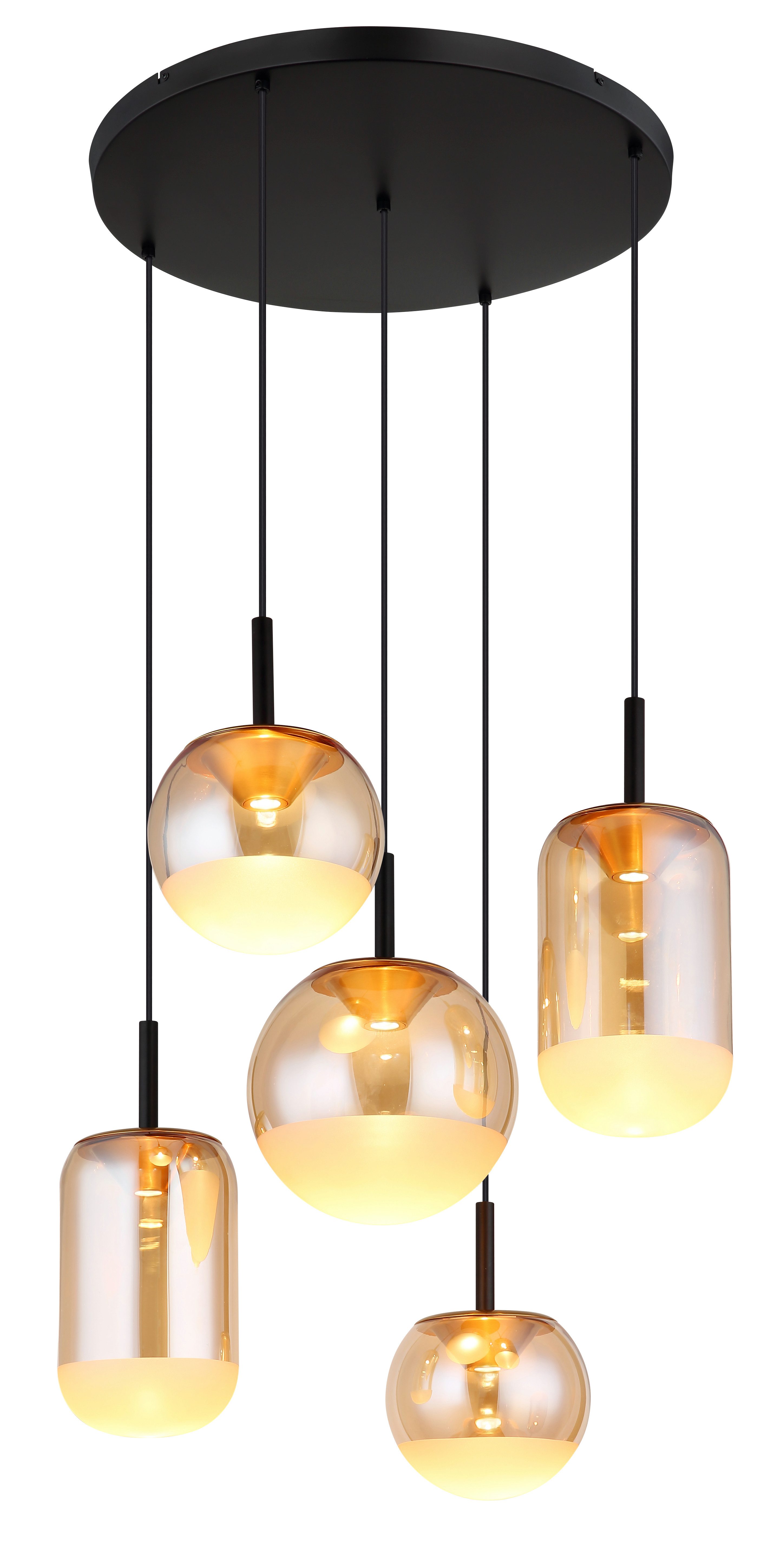 GLOBO LIGHTING Hängeleuchte SEVERIN, LED fest integriert, Warmweiß, Hängelampe Esszimmer-Leuchte Esstischleuchte Wohnzimmer