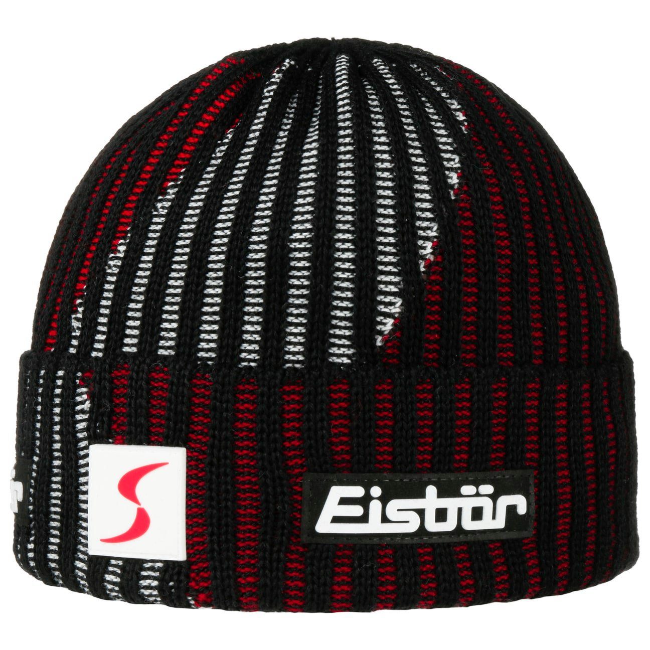 Eisbär Beanie (1-St) Strickmütze mit Umschlag, Made in the EU bordeaux