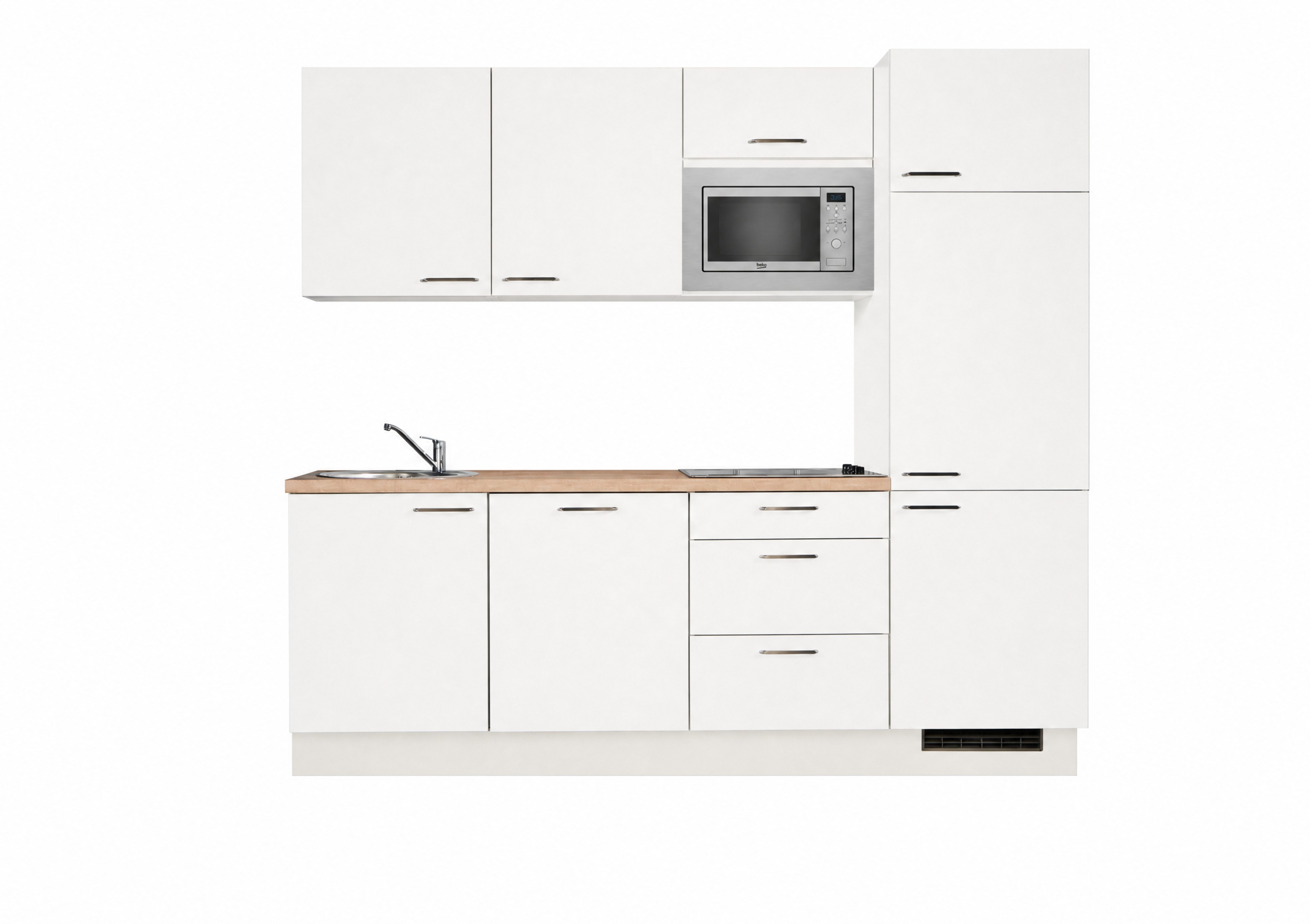 pino Küchenzeile Nizza, individuell anpassbar, gratis Küchenplanung mit Profis, (Breite 240cm), vormontiert, wahlw. mit E-Geräten, Preis inkl.Lieferung