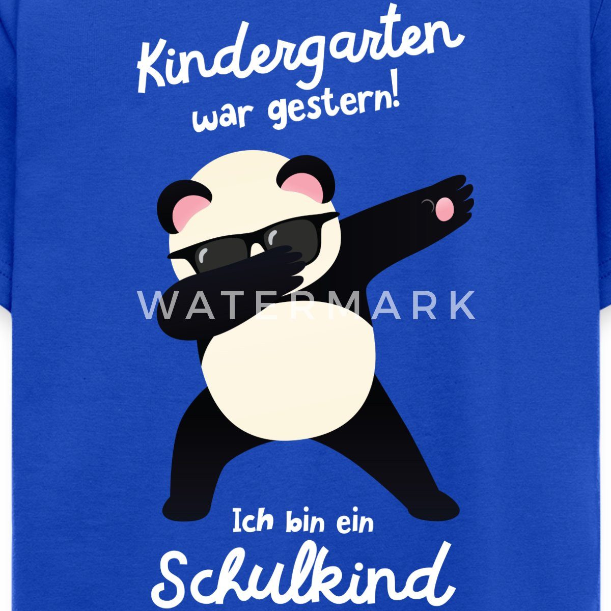 Spreadshirt T-Shirt Einschulung Ich Bin Ein Schulkind Dab Panda Geschenk Kinder T-Shirt (1-tlg)