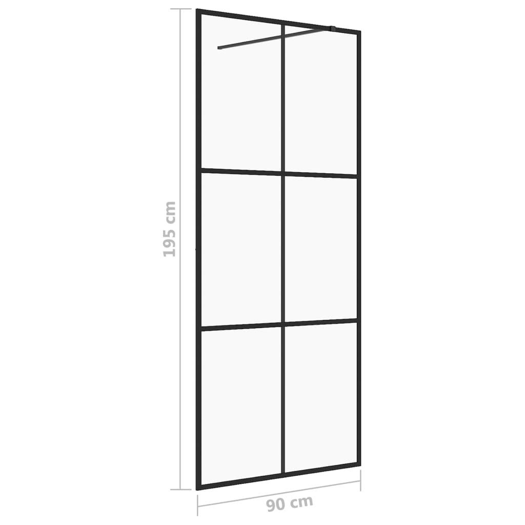 vidaXL Duschwand 90 x 195 cm Walk In Duschwand für Begehbare Dusche mit Klarem ESG Glas