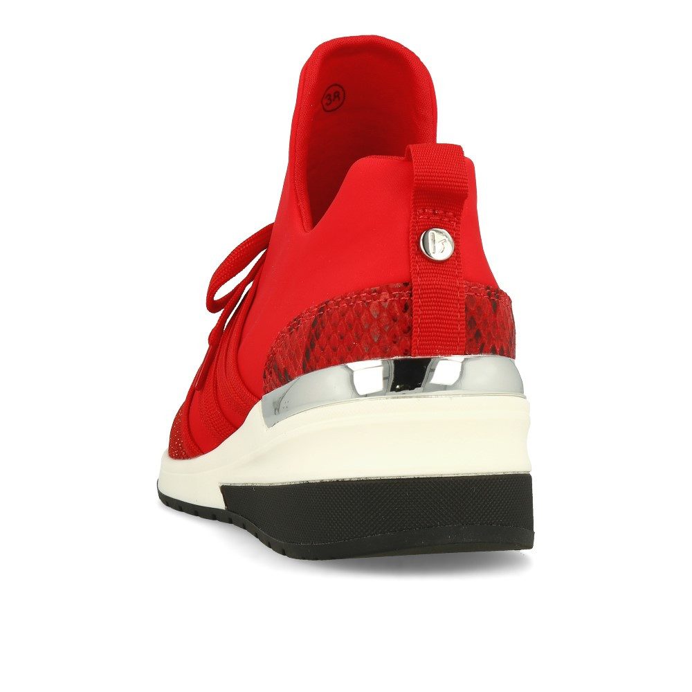 La Strada La Strada 1901188 Wedge Sneaker Glitter Lycra Red Sneaker