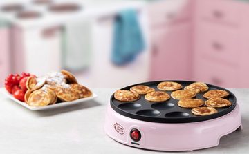 bestron Poffertjes-Maker APFM700SDP, 800 W, Retro Design, Mini Pfannkuchen Automat, mit Antihaftbeschichtung