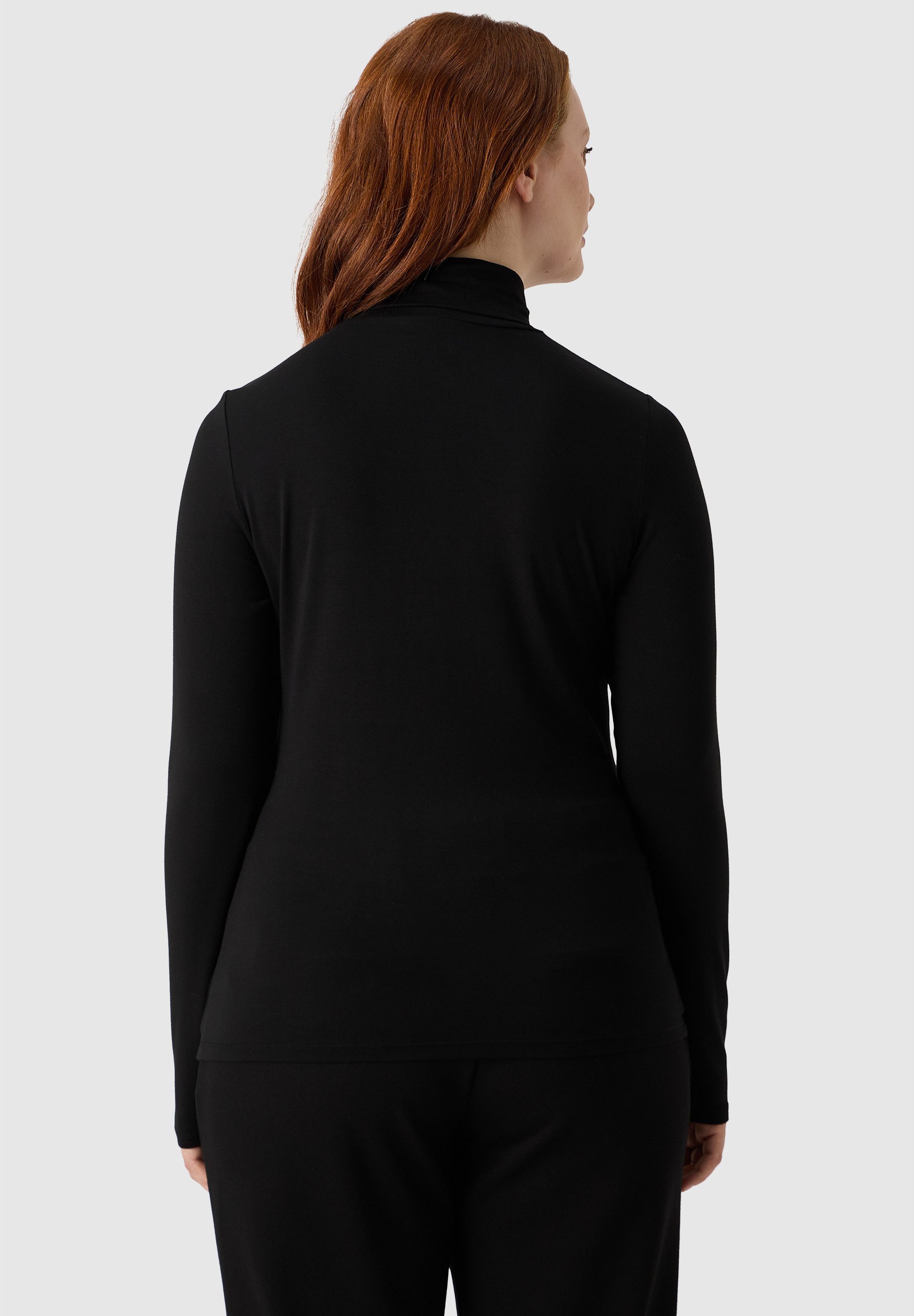 Les Lunes Langarmshirt Yunaa Rollkragen, schlanke Passform, klassisches Design, normale Länge