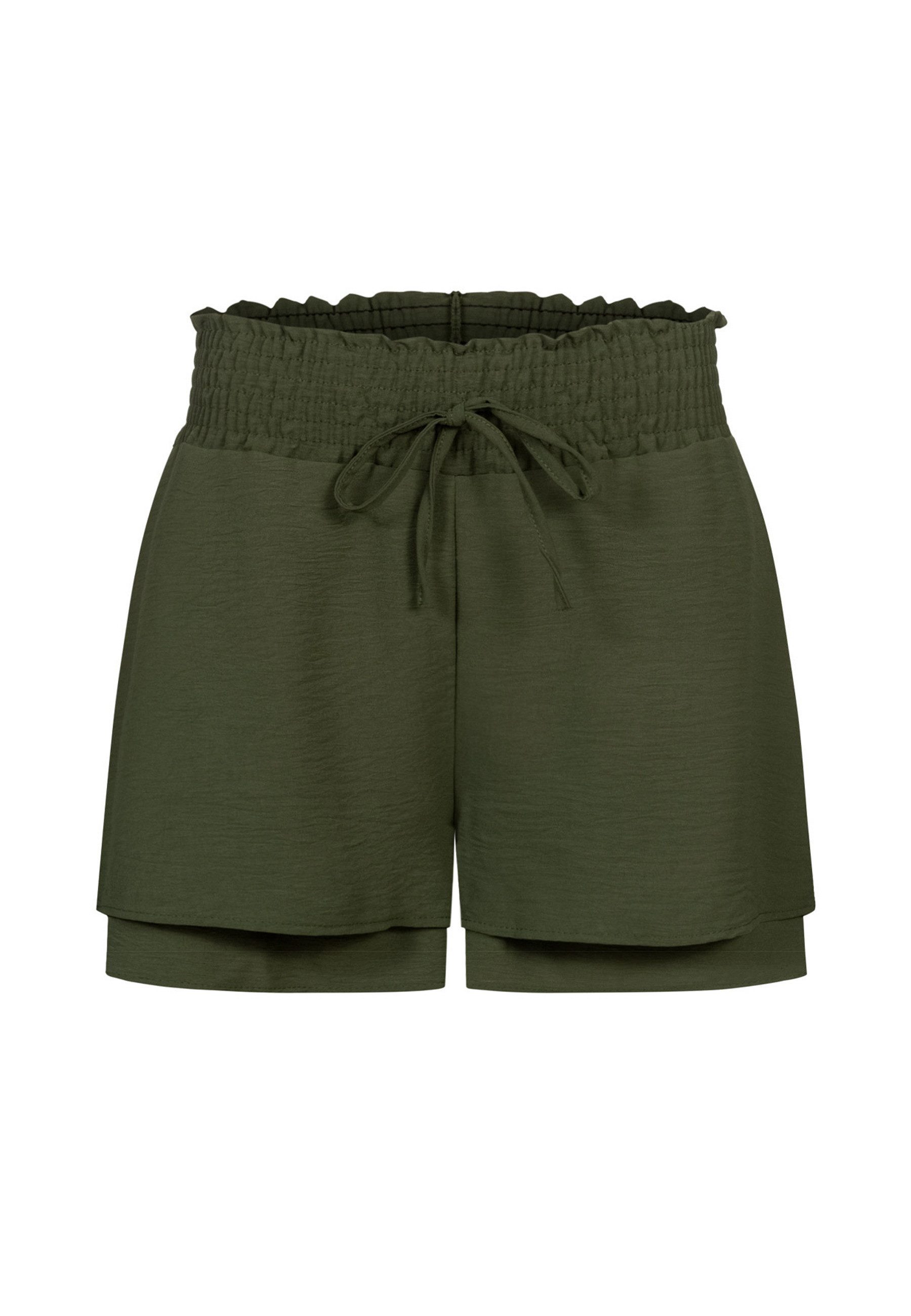 CLOUD 5IVE Shorts CLOUD 5IVE Musselin Shorts 2-Lagig mit Gummibund (1-tlg)