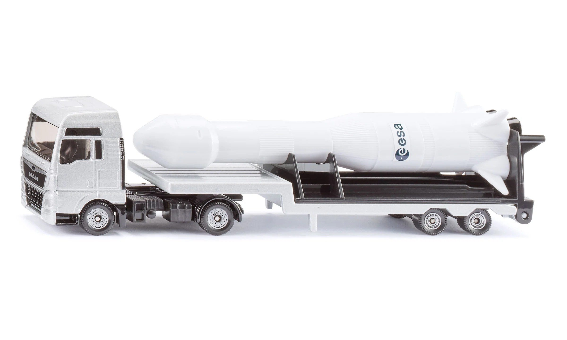 Siku Spielzeug-LKW MAN LKW mit ESA Rakete