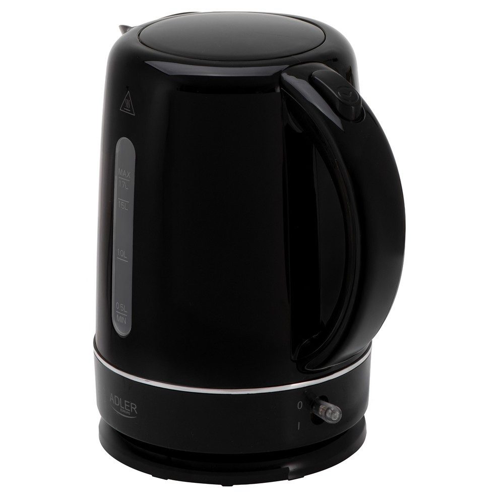 ADLER EUROPE Wasserkocher AD 1385b, 1,7 l, 2200 W, Kalkfilter, Edelstahl-Heizelement und automatische Abschaltung