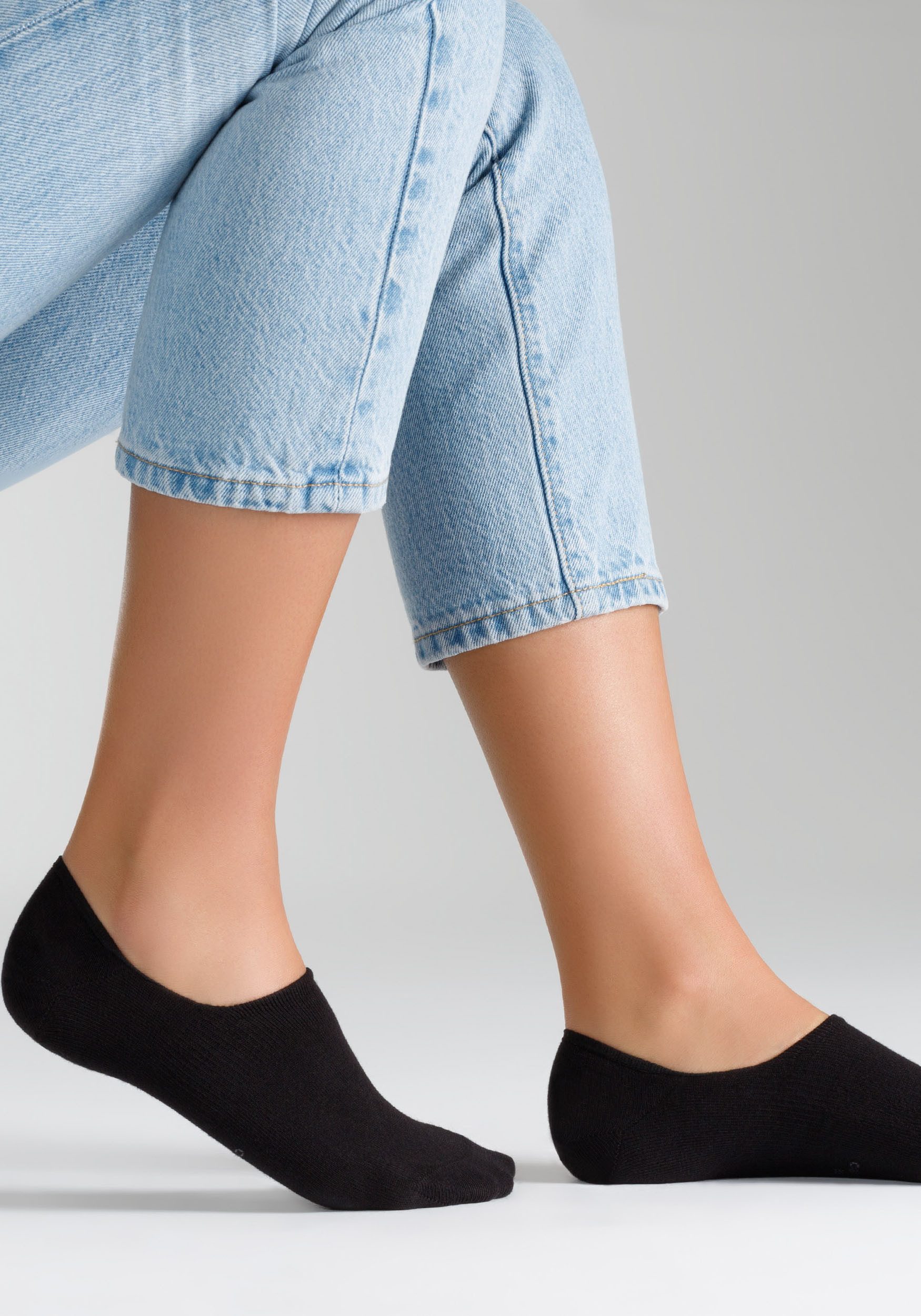 Camano Füßlinge comfort (4-Paar) mit verstärkter Ferse für Langlebigkeit