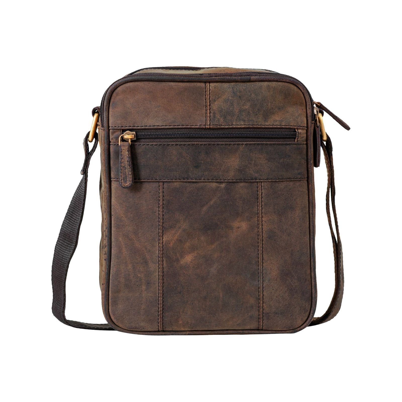 "Diego" Vintage - Herrentasche Leder braun klein STILORD Messenger Bag zamora