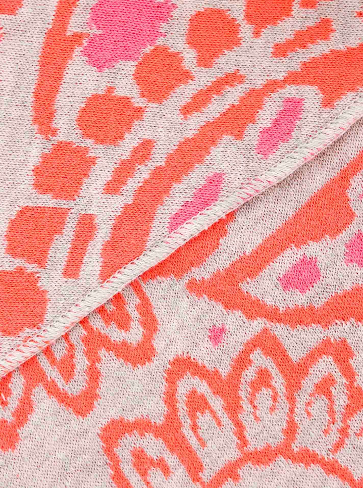 Zwillingsherz Dreieckstuch "Cozy Paisley", modisches Muster, Strick, wärmend