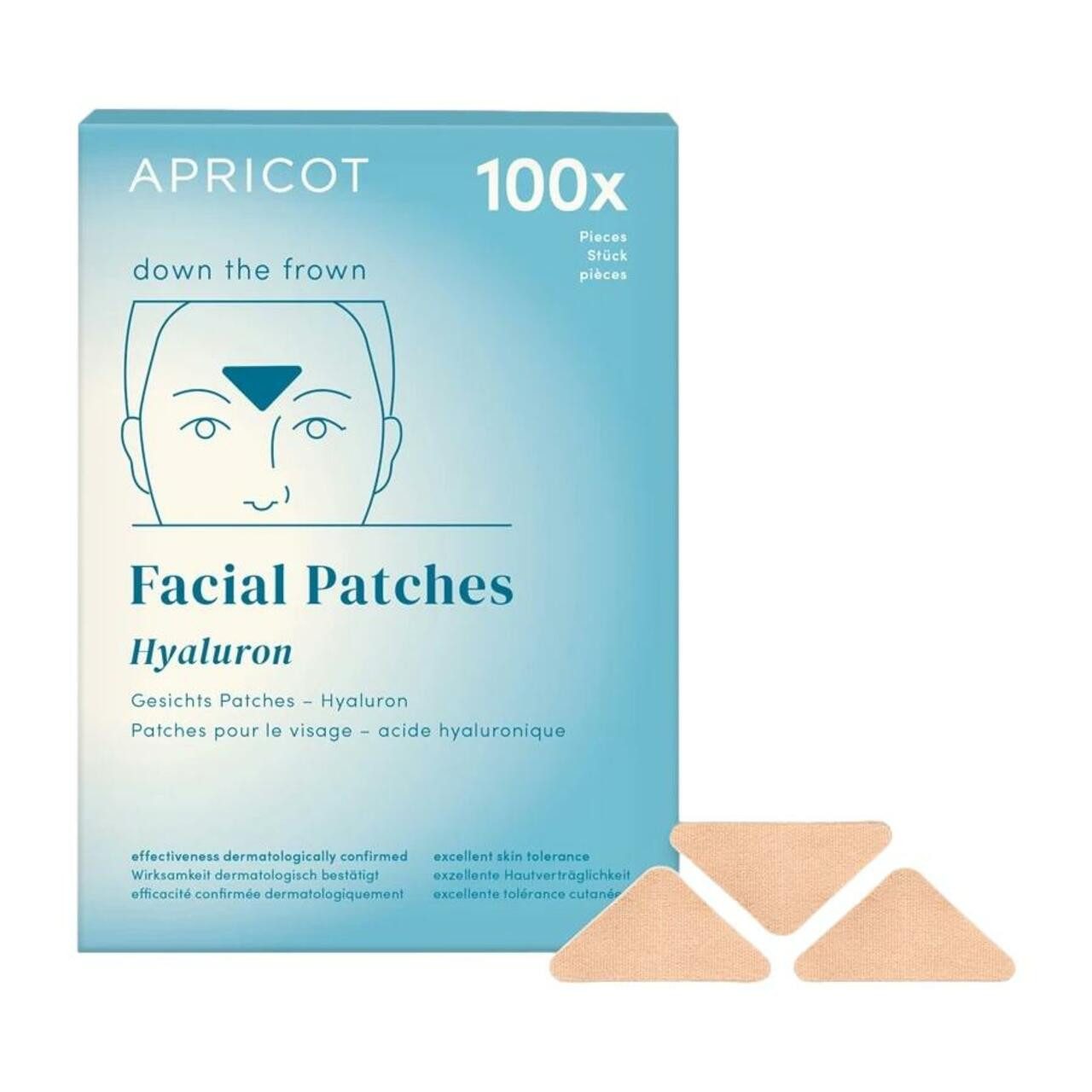 Apricot Gesichtspflege Facial Patches Hyaluron "down the frown" (Zornesfalte), 1-tlg., für Alle Hauttypen