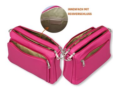 Adel Bags Schultertasche BECKY Umhängetasche für Damen, Schultertasche aus Echtleder