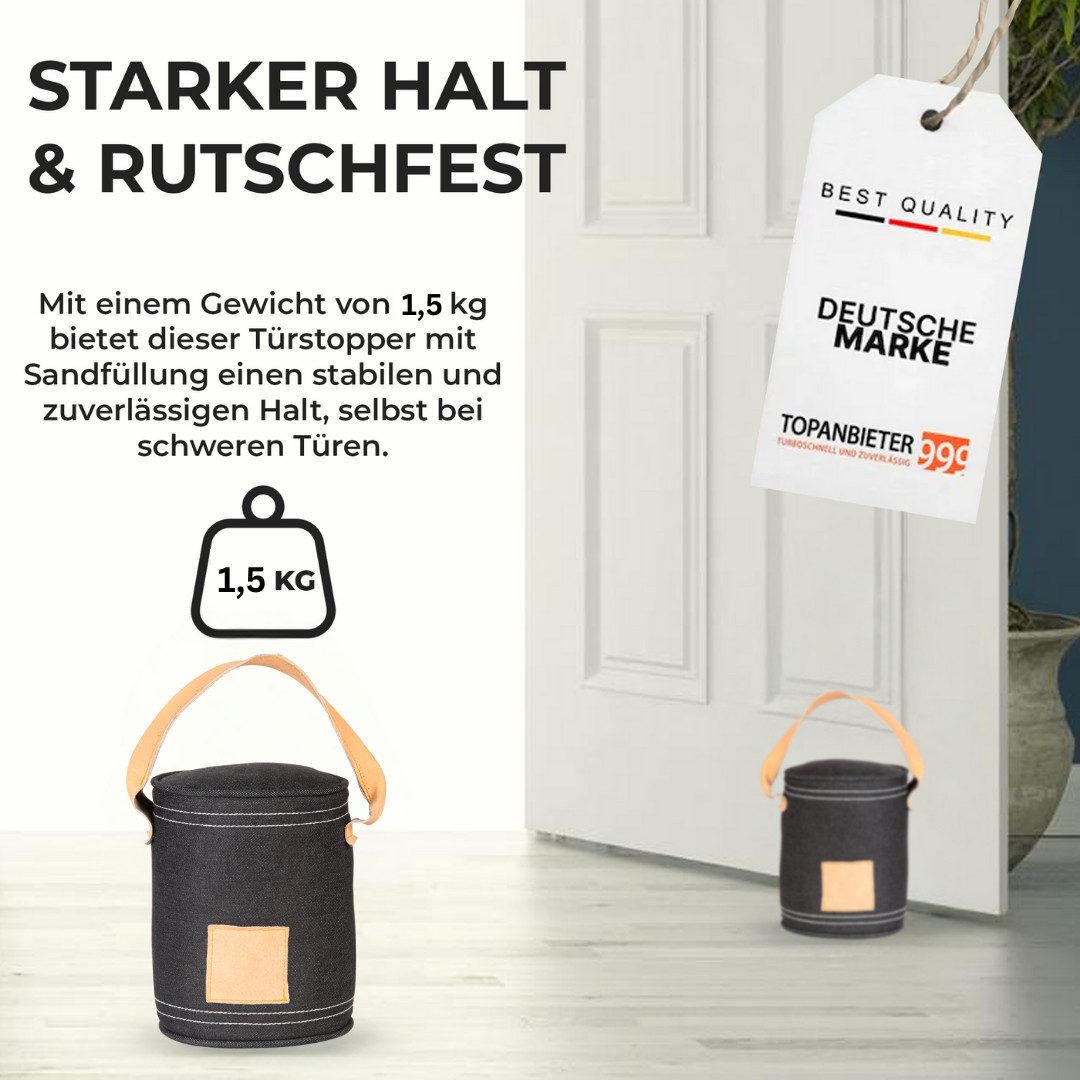 Topanbieter999 Türstopper TA999 Türstopper Variante Cube (1er Set), Denim mit Griff