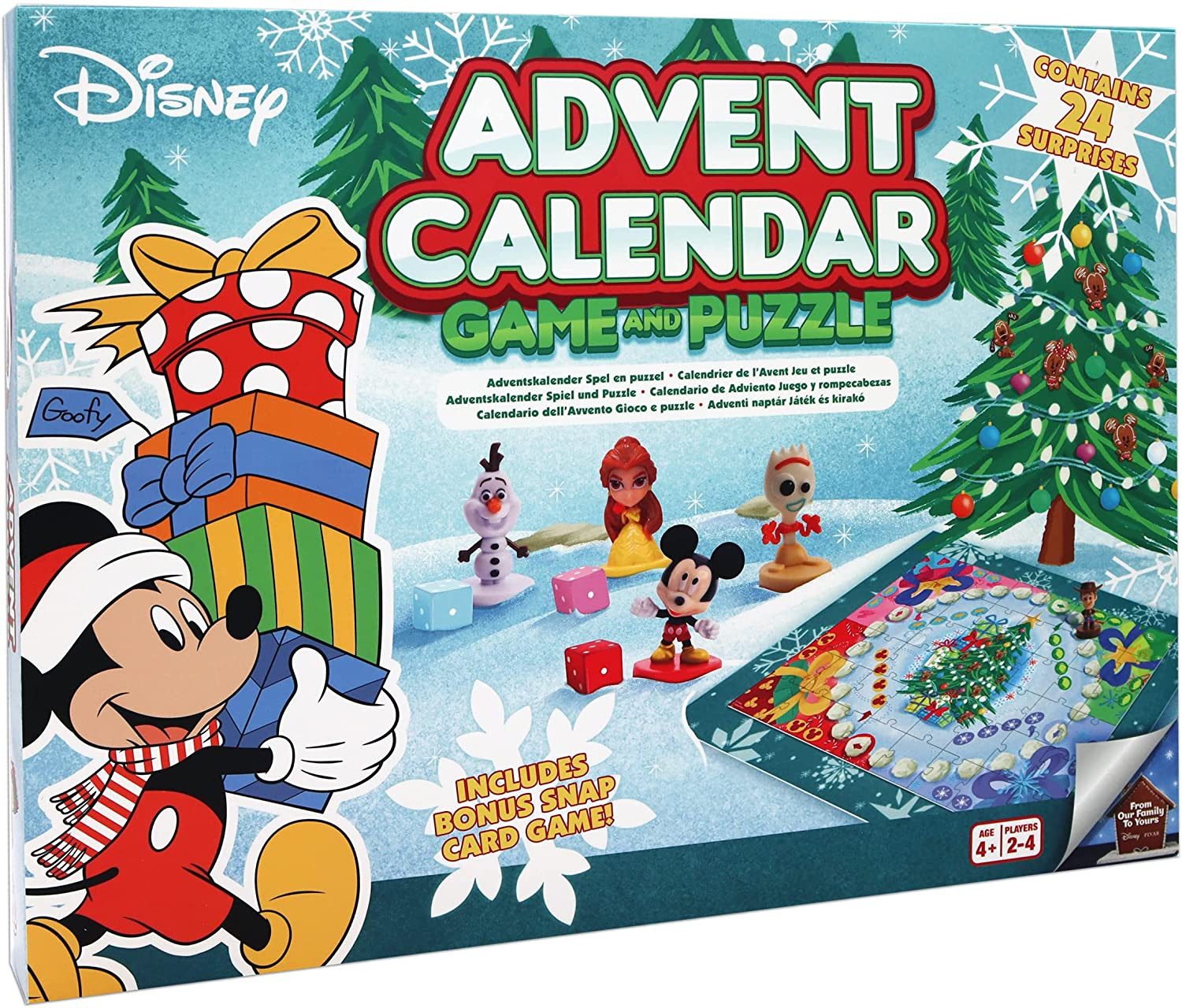 ASS Altenburger Adventskalender Disney - Game & Puzzle (24-tlg), mit Spielen und Figuren
