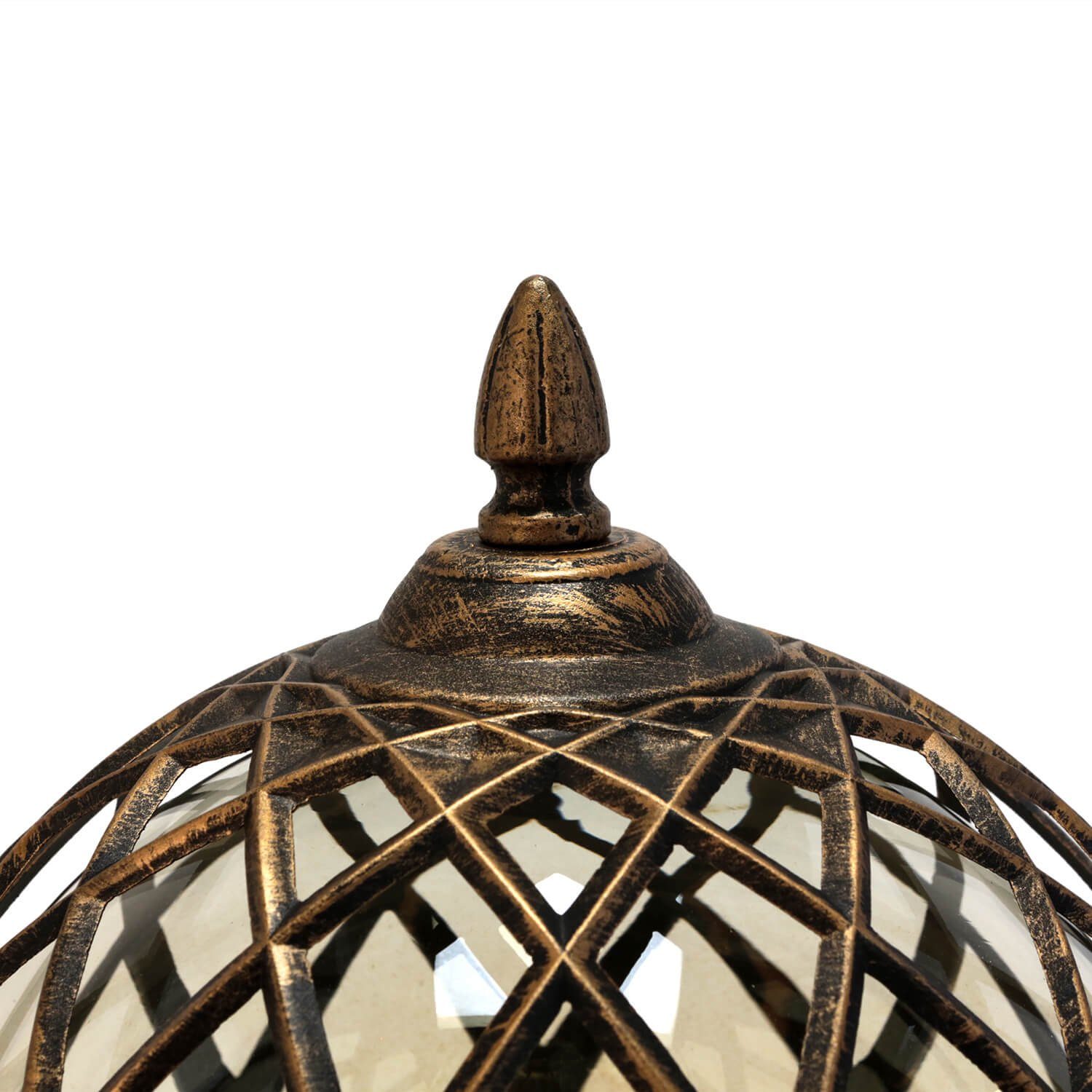 Licht-Erlebnisse Außen-Stehlampe KAIRO, ohne Leuchtmittel, Kupfer Schwarz Vintage Außenleuchte Rustikal in stehend