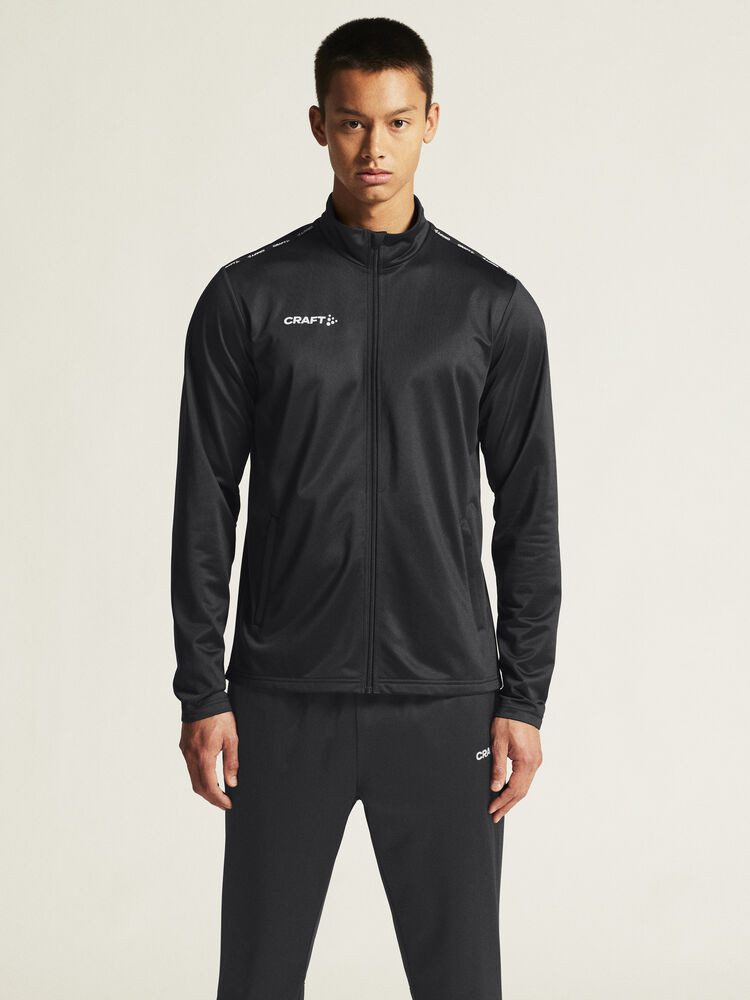 Craft Trainingsjacke Squad Go Full Zip (Seitentaschen mit Reißverschluss) schwarz Herren