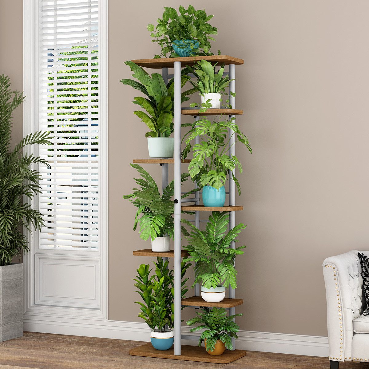GarveeMore Blumenständer Neu Pflanzenständer Metall Blumenregal günstig online kaufen