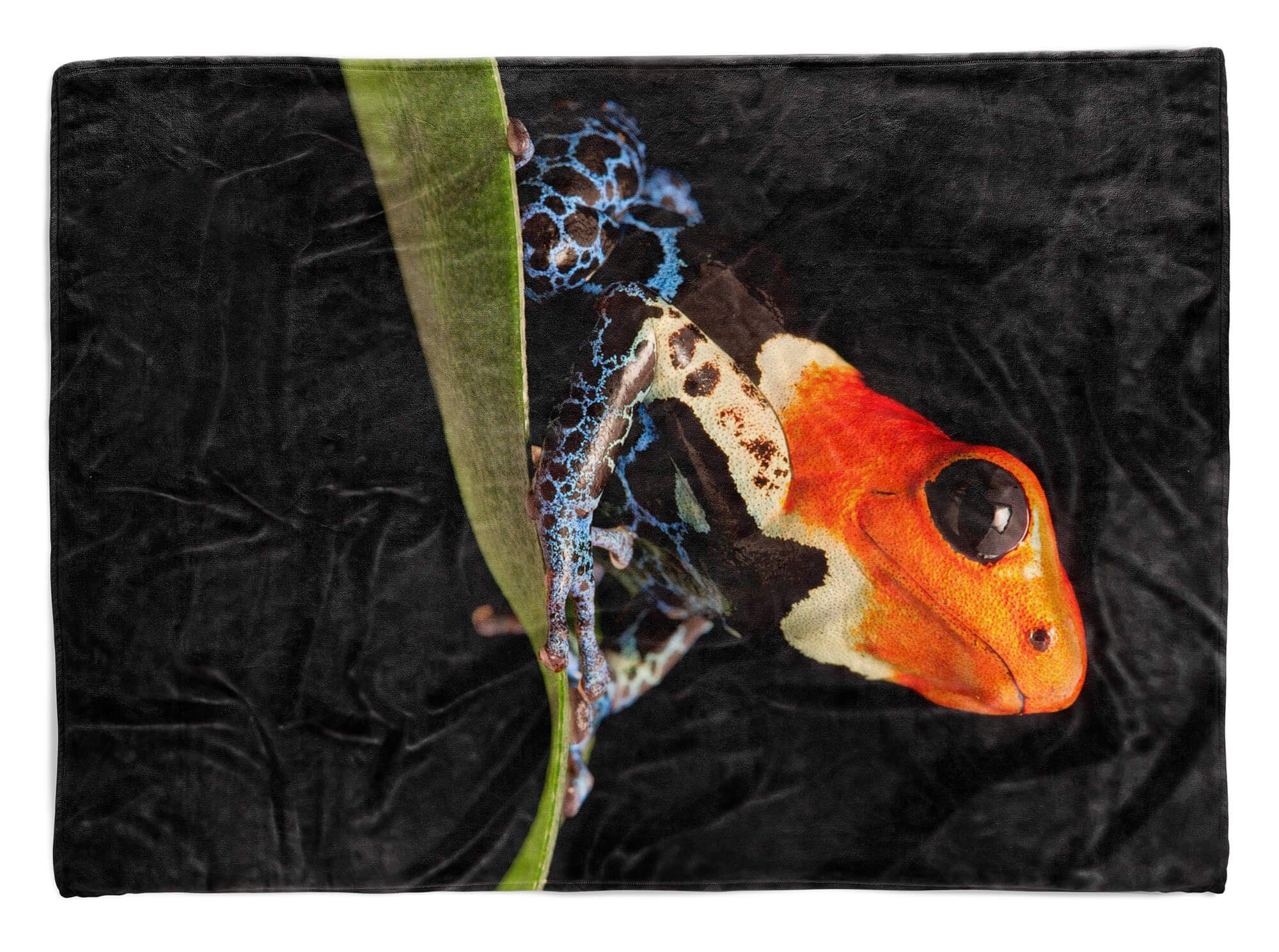(1-St), Saunatuch Sinus Tiermotiv bunter Handtücher Trop, Handtuch Handtuch Frosch Kuscheldecke Strandhandtuch Baumwolle-Polyester-Mix Art mit
