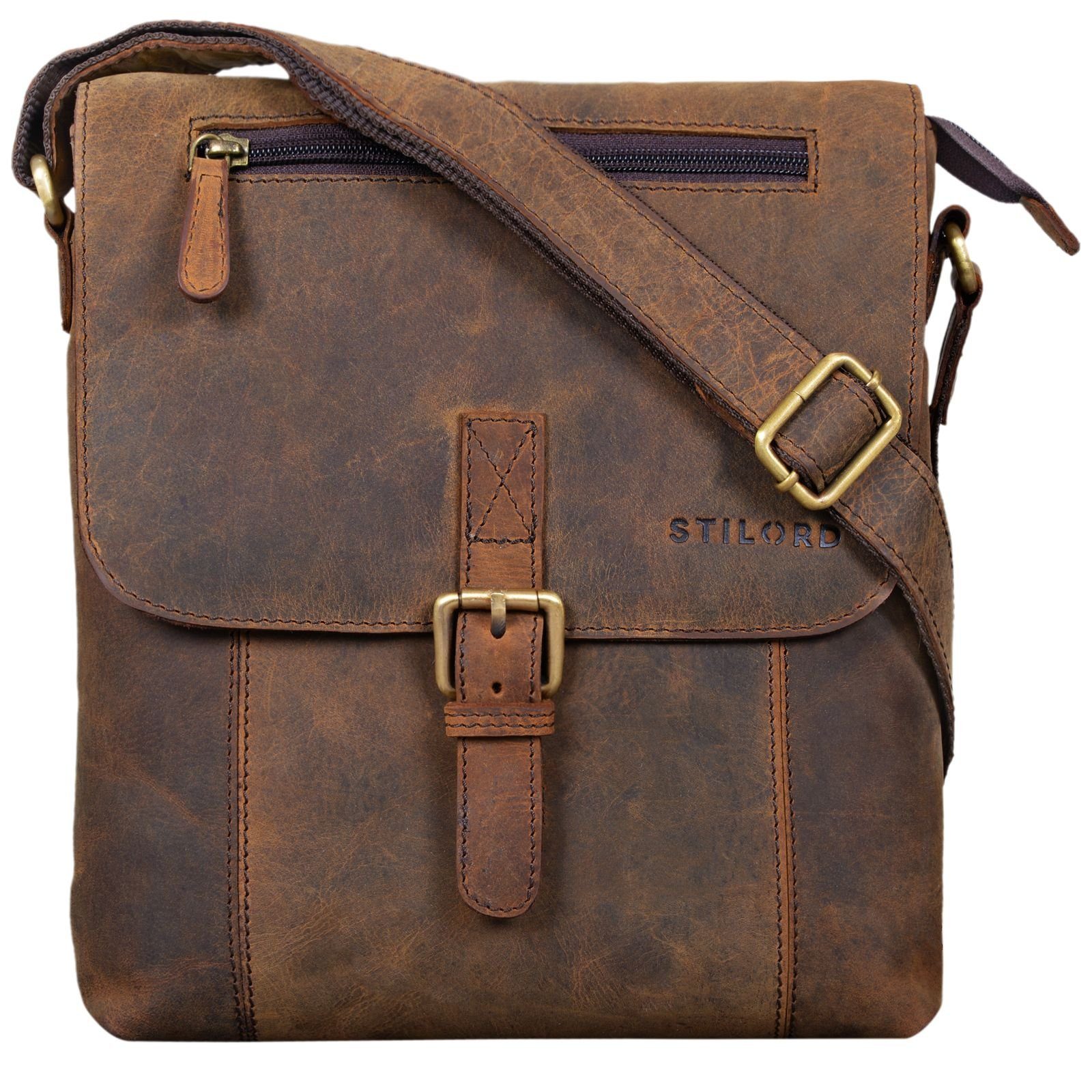 STILORD Schultertasche "Matthias" Herren Umhängetasche Leder Vintage