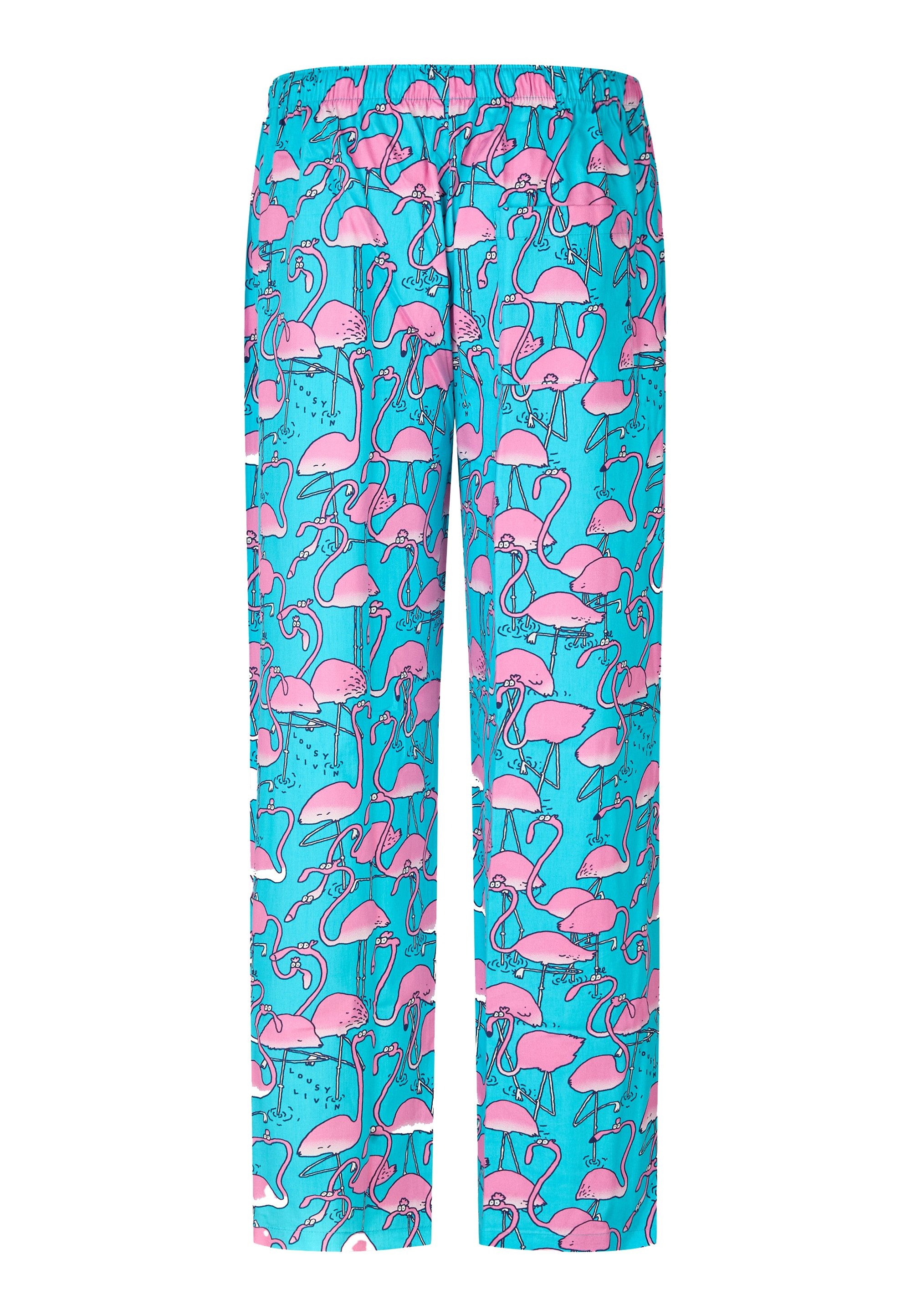Lousy Livin Schlafhose Greater Flamingos mit buntem Allover-Print