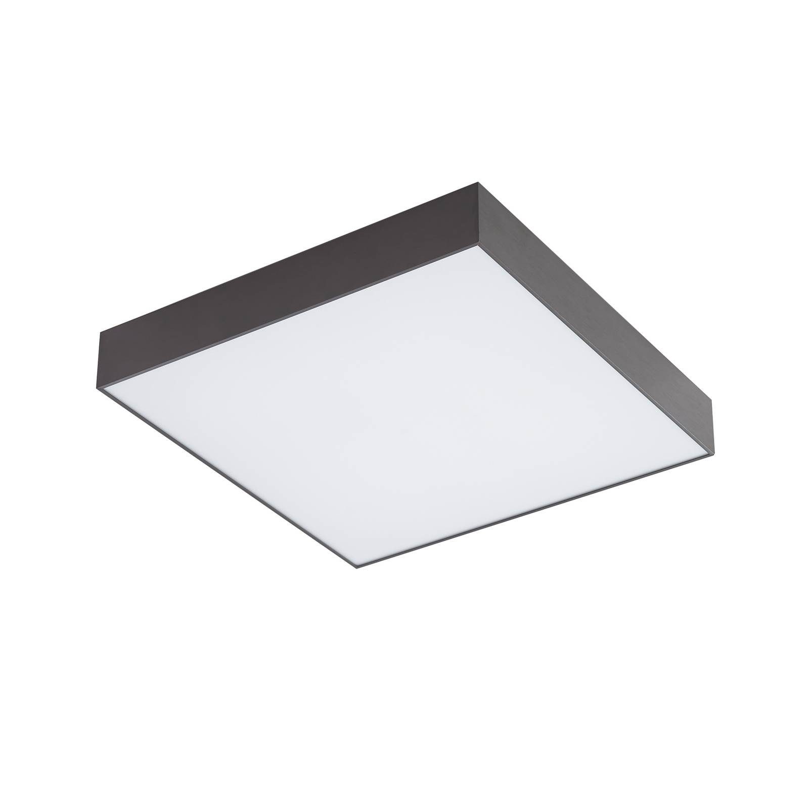 Lucande LED Panel Leicy, LED, Metall, Schwarz Farbwechsel RGB + weiß IP20 mit Fernbedienung, 1 x 17,2 W LED + 1 x 2 W RGB, Farbwechsel RGB + weiß