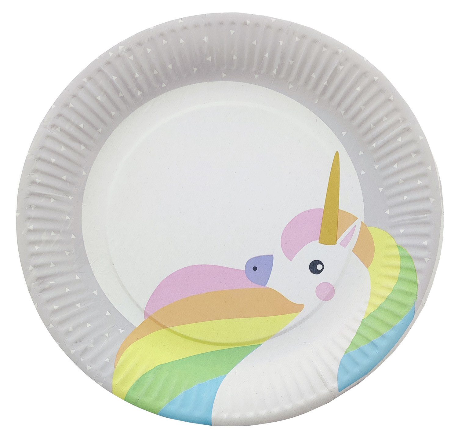 PAPSTAR Pappteller 10 Тарілки, Pappe rund Ø 23 cm "Einhorn", (10 St), Einhorn Unicorn Mädchen Mädchengeburtstag Party Feier Mottoparty