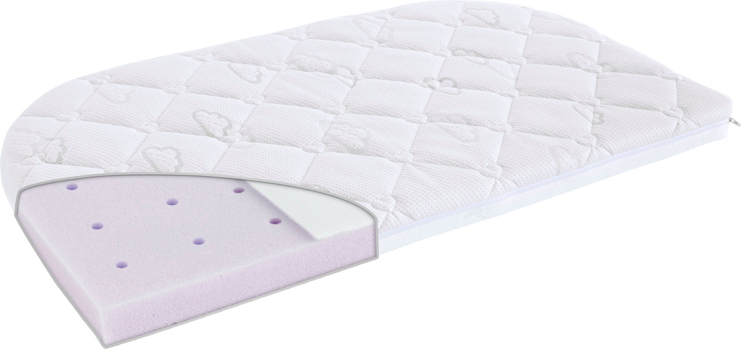 Babymatratze Kleine Matratze Brise Light, 42x80, 43x85cm und weitere Größen, Träumeland, 6 cm hoch, Matratze, abgerundet, Всеrgiker geeignet (Hausstauballergiker)
