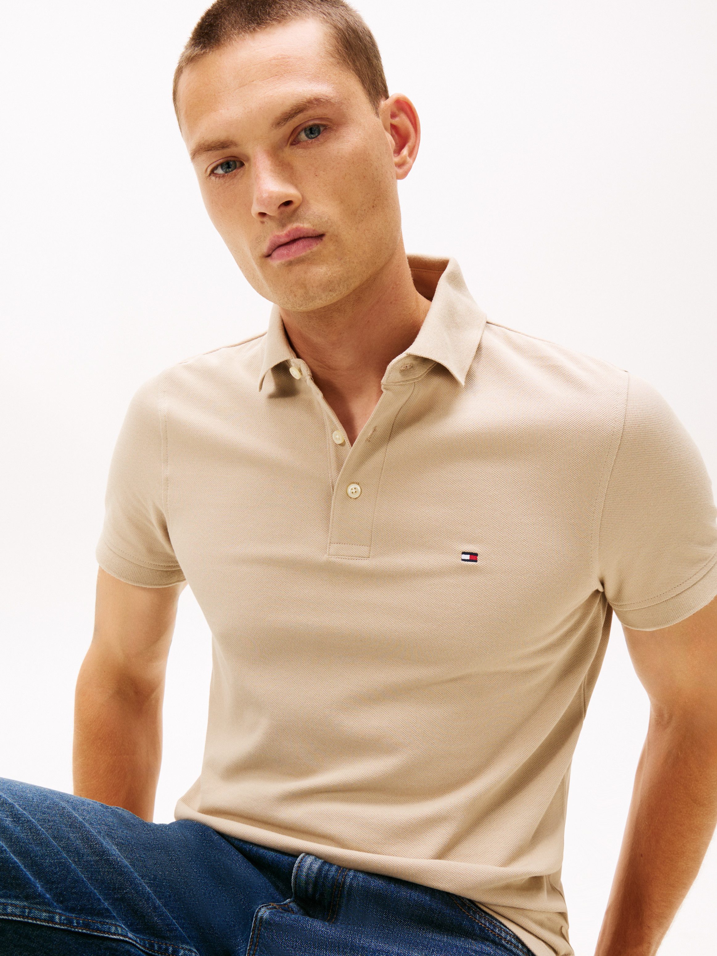 Tommy Hilfiger Poloshirt 1985 SLIM POLO mit Stickerei und Piqué-Qualität un günstig online kaufen
