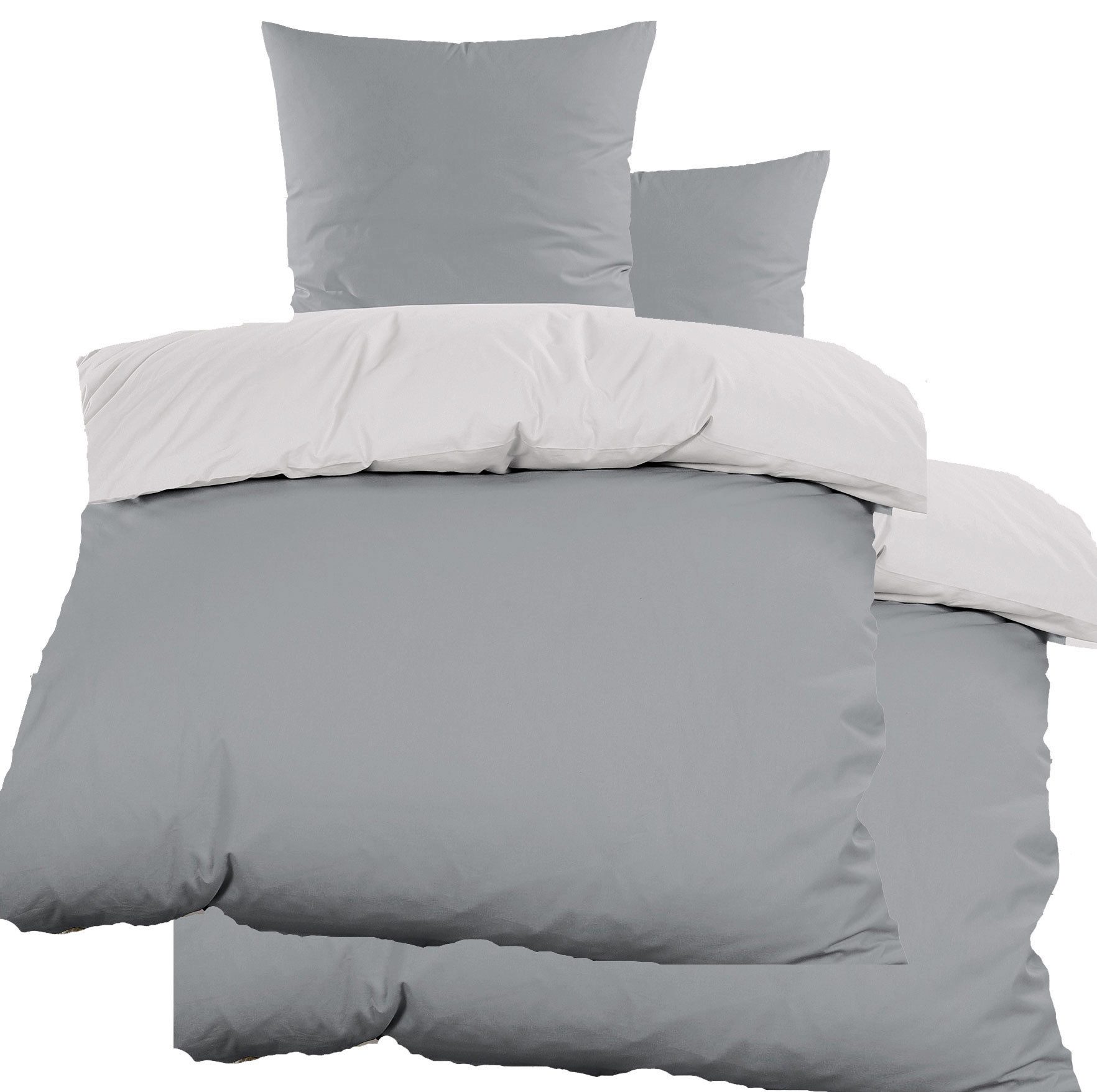 KH-Haushaltshandel Bettwäsche 4-tlg. SATIN Wende Bettwäsche günstig online kaufen