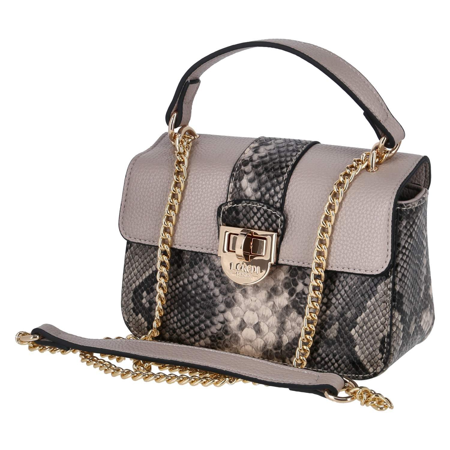 L. CREDI Handtasche L.Credi 1006609/338 Damen Umhängetaschen Synthetik grey