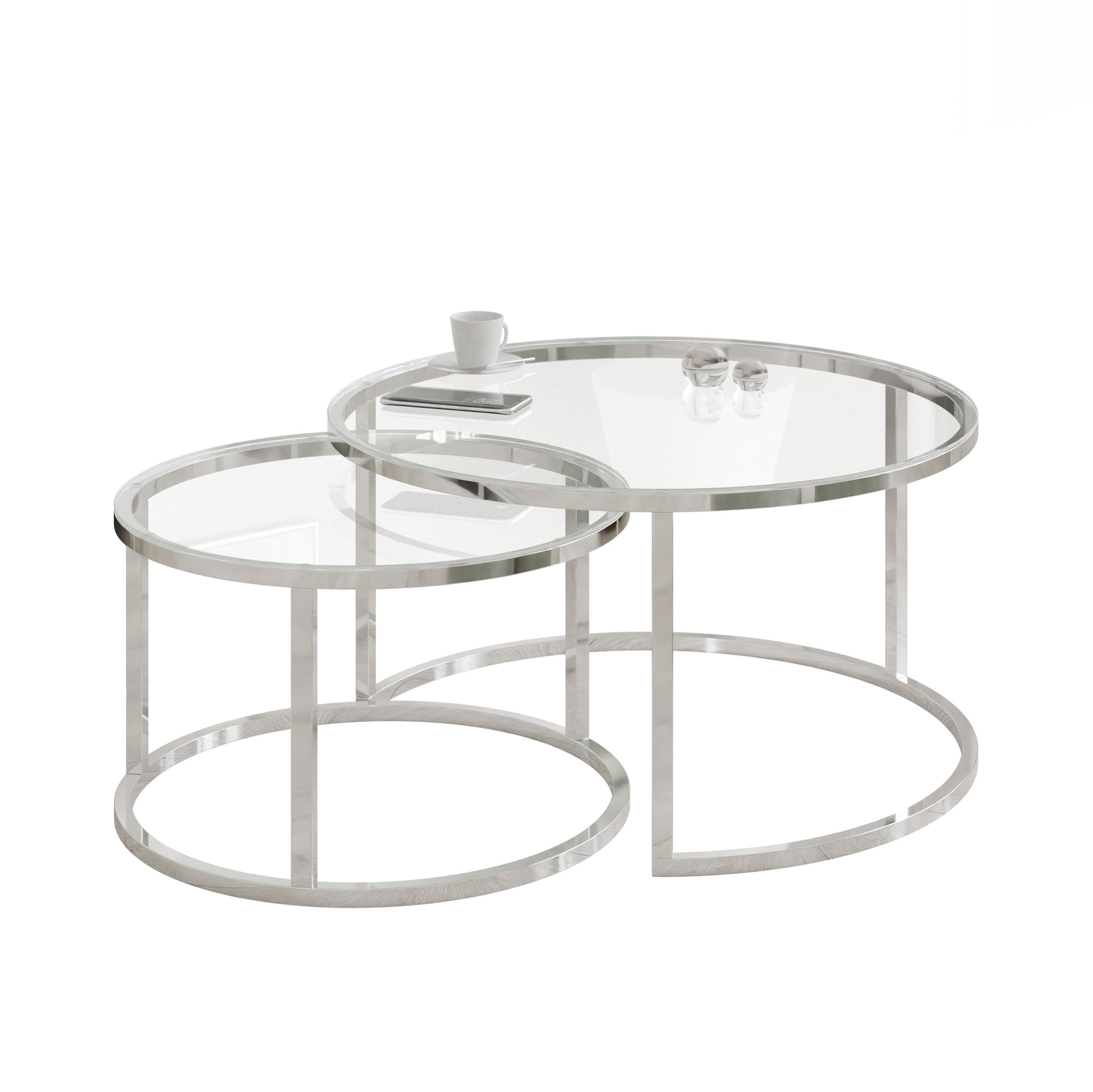 Lookway Couchtisch CIRI 2in1 GLASS mit günstig online kaufen