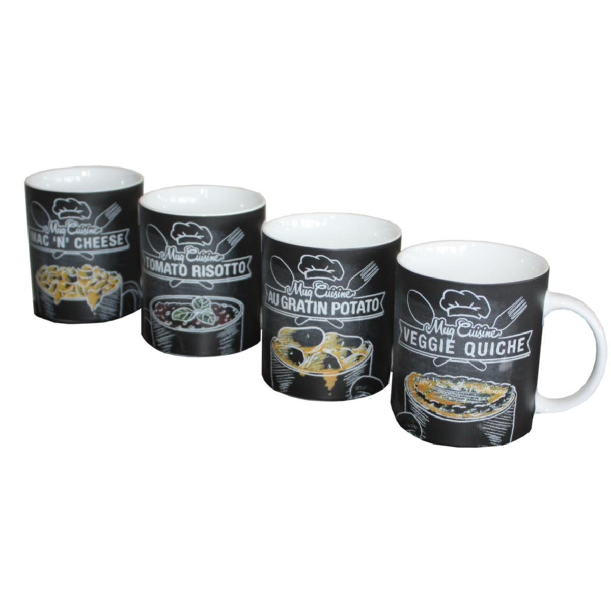 Könitz Becher Könitz Porzellan Mug Cuisine Geschenke-Set mit 4 Tassen, Porellan