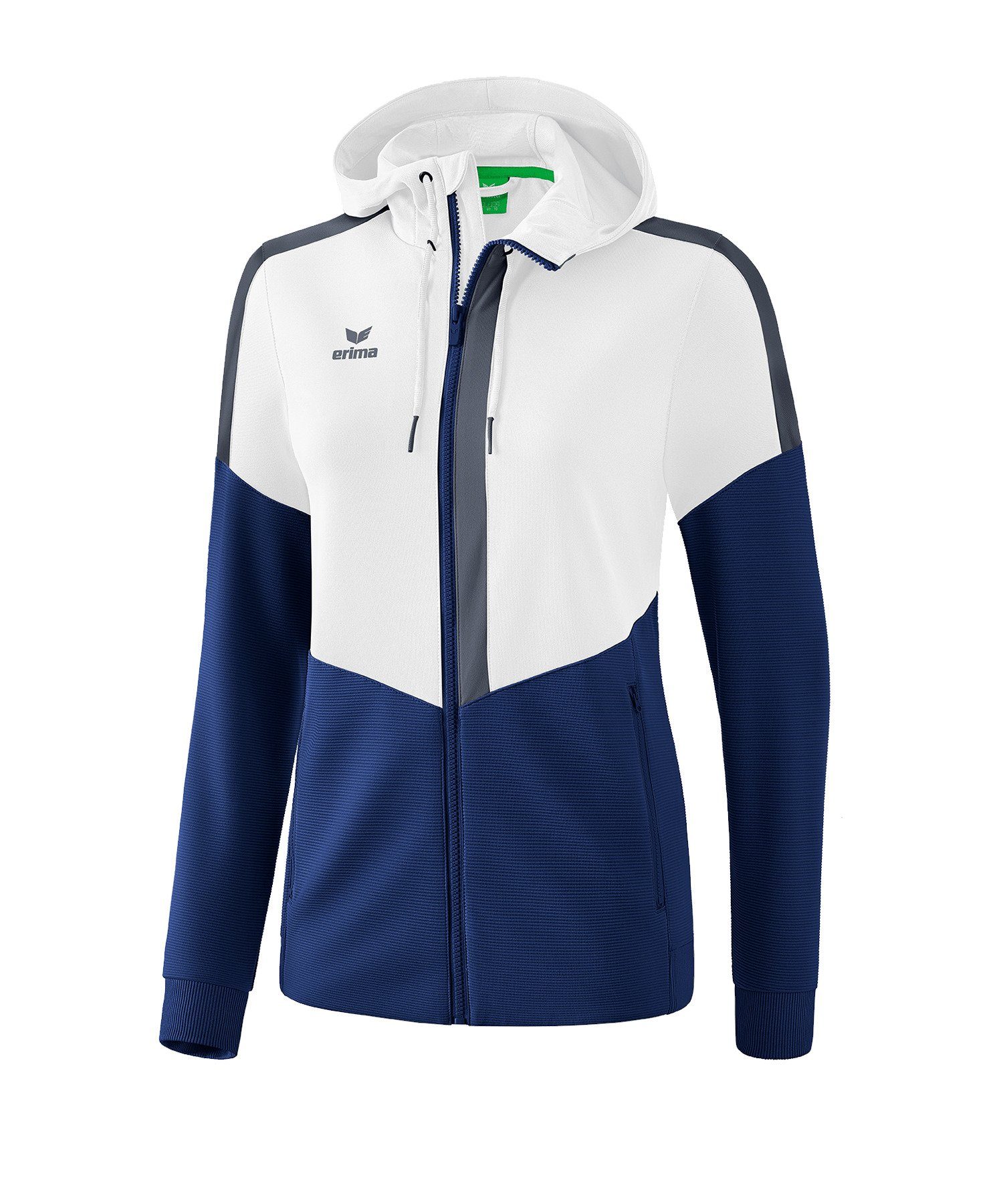 Erima Trainingsjacke Squad Kapuzen-Trainingsjacke Damen weissblaugrau