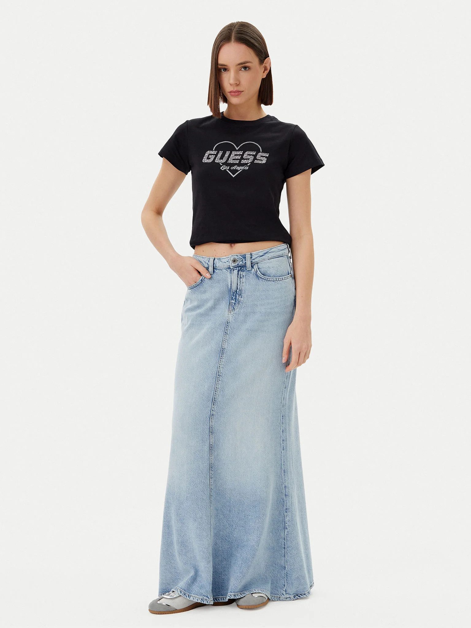 Guess T-Shirt - NARCISO CN T-SHIRT - Kurzarmshirt - mit GUESS Logo auf der günstig online kaufen