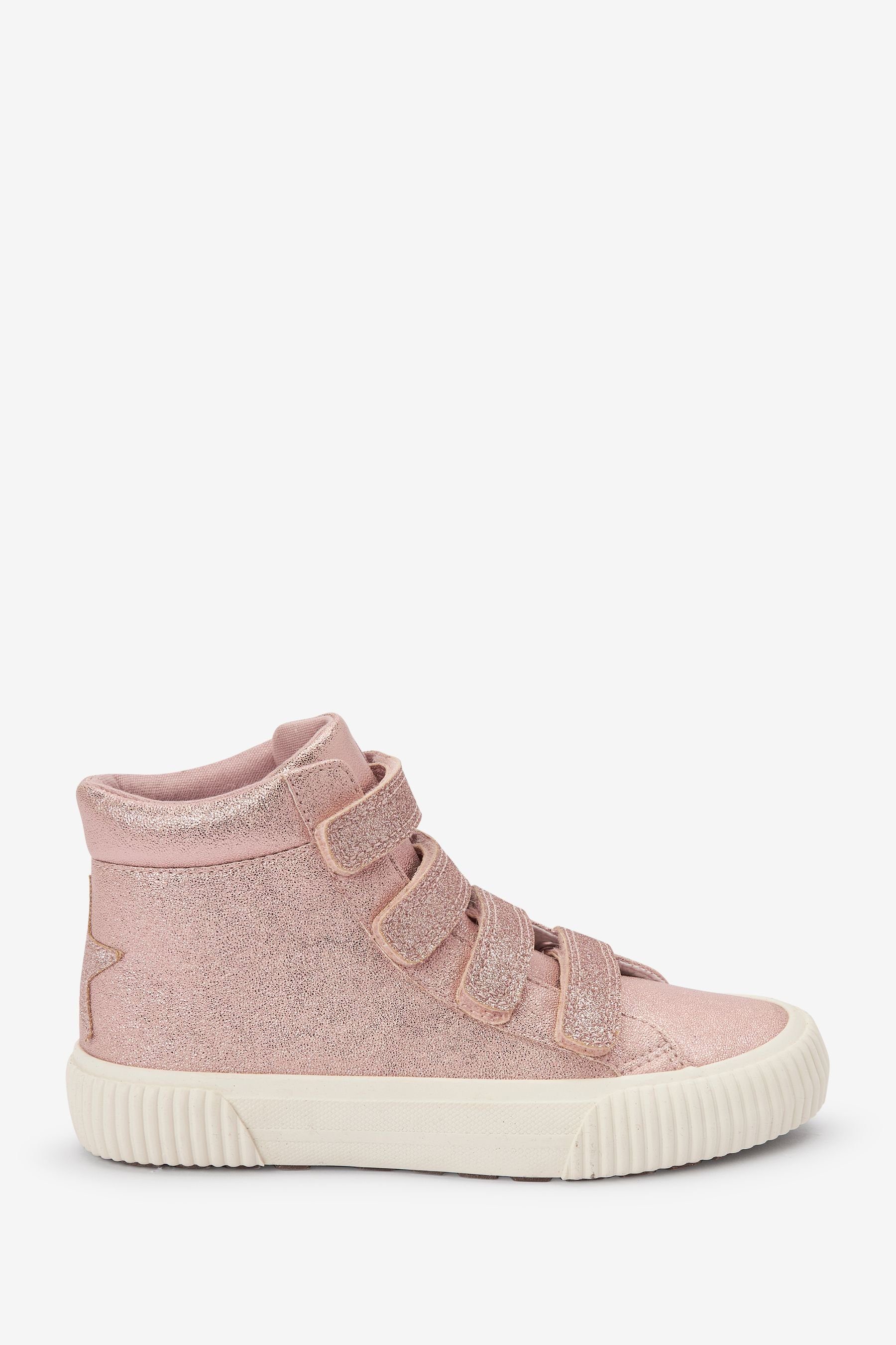 Next Hoher Sneaker mit Klettverschluss Sneaker (1-tlg) Pink Shimmer Star Detail