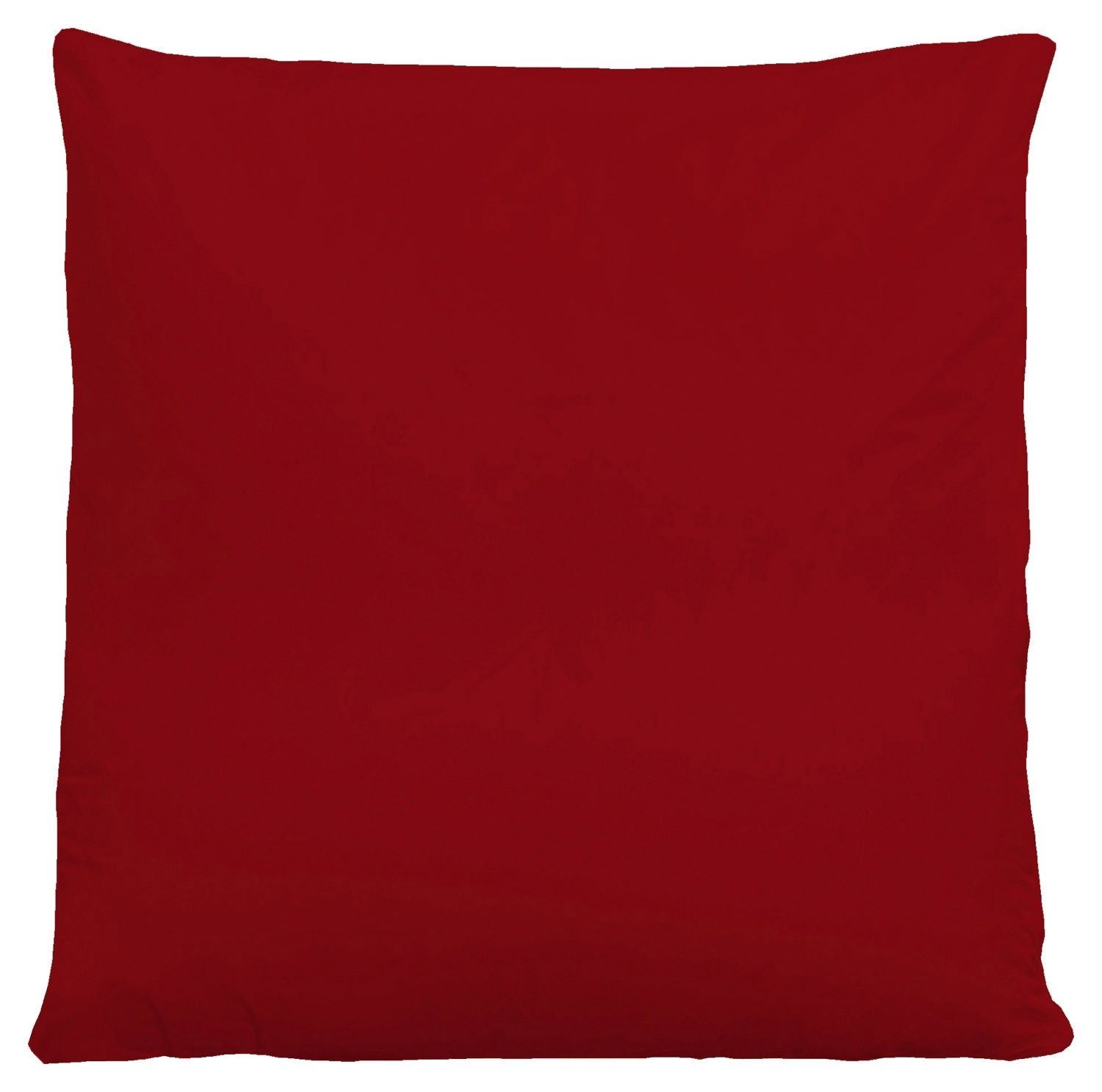 Dekokissen Feinjersey Kissenhülle, Rot, B 80 cm, L 80 cm