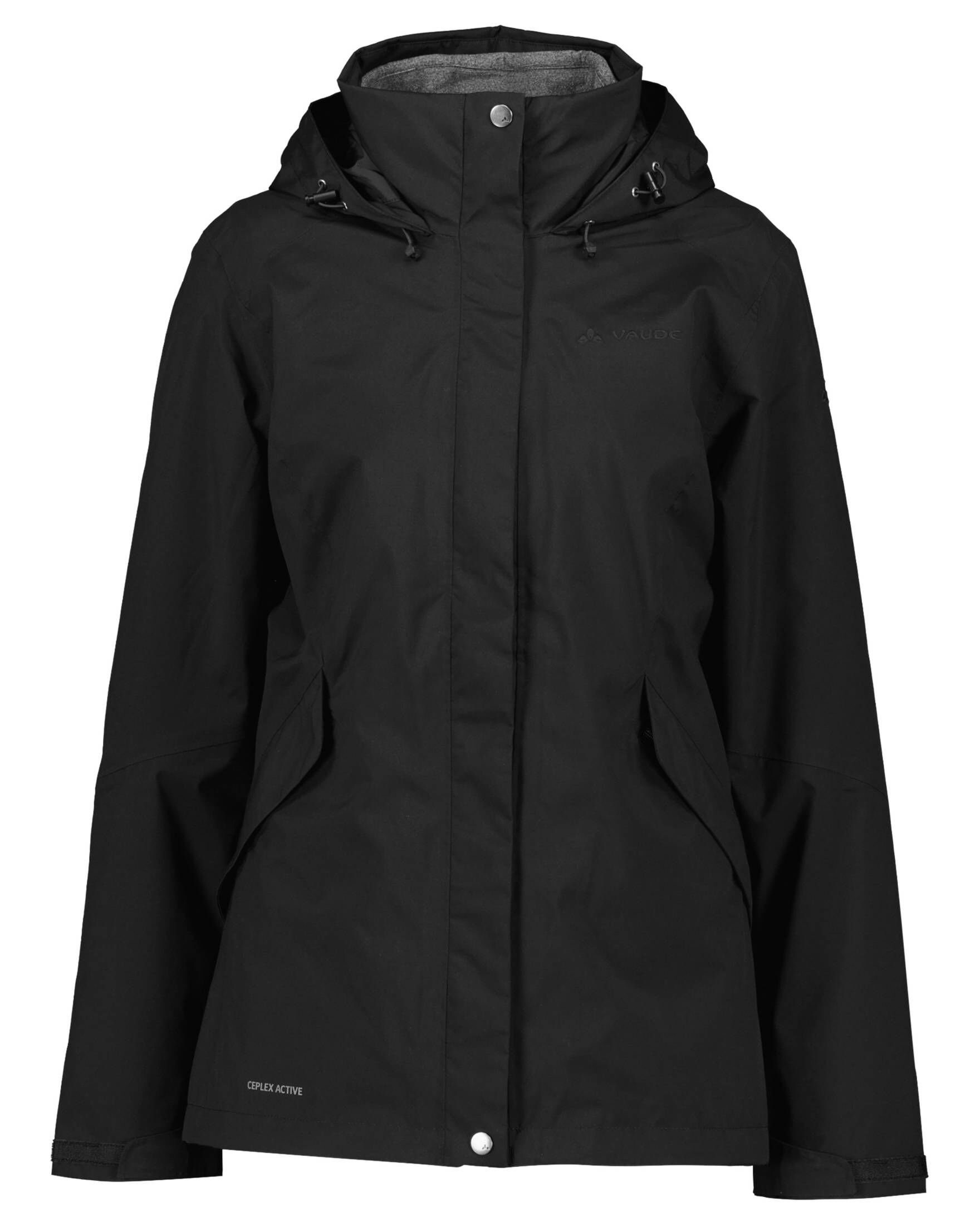 VAUDE Outdoorjacke Damen Jacket 3 (1-St) in1 schwarz (200) Trekkingjacke ROSEMOOR