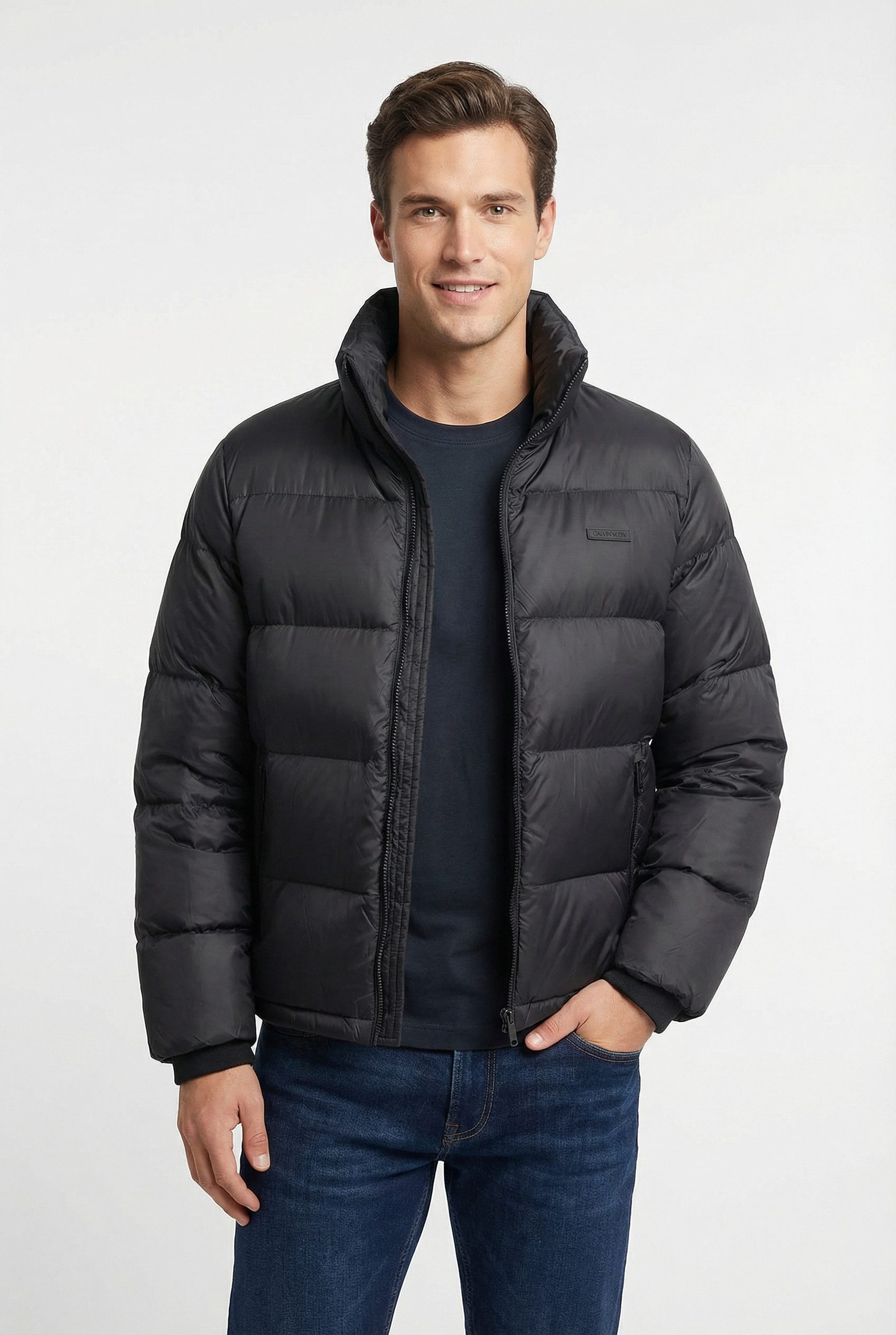 Calvin Klein Steppjacke LS MDWT NYLON CHNNL DOWN PUFFER Mit Rundhalsausssch günstig online kaufen