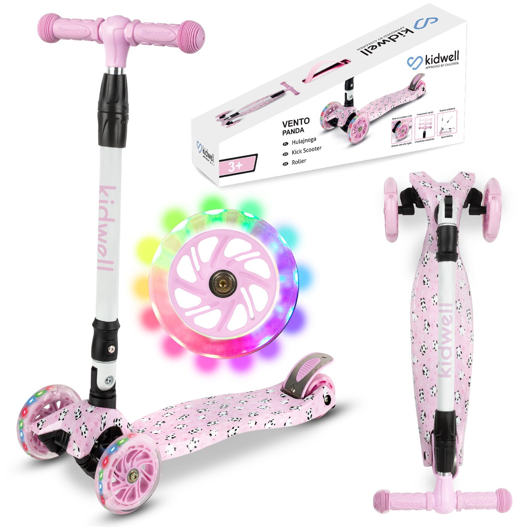 Dreiradscooter Kinderroller, Tretroller, Dreirad-Balance-Roller, Cityroller