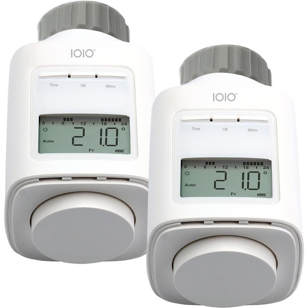 IOIO Heizkörperthermostat HT 2000/23 Heizungsthermostat digital programmierbar LCD Display, (2er Pack) Heizungsregler elektronisches Thermostat Batterie Heizkörper Regler