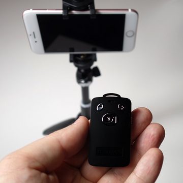 Yunteng Selfie-Stick Kombi aus Stativ und SelfieStick, mit Fernbedienung, ultrakompakt, 1m, inkl. Fernbedienung, Handyhalter, nur 200g / 20cm