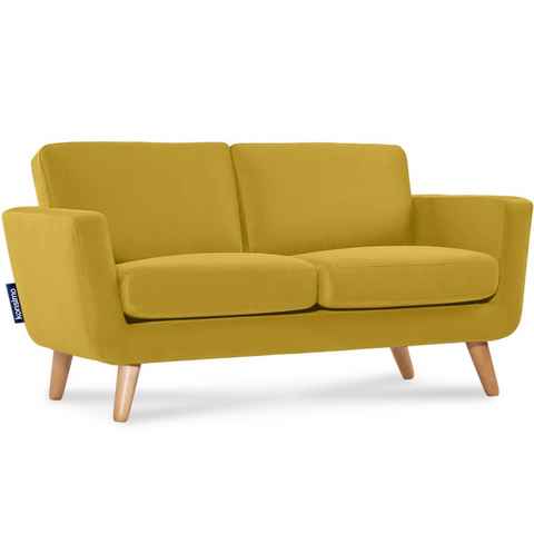 Konsimo 2-Sitzer TAGIO Sofa, Scandi-Stil, mit Armlehnen, Gestell aus Massivholz