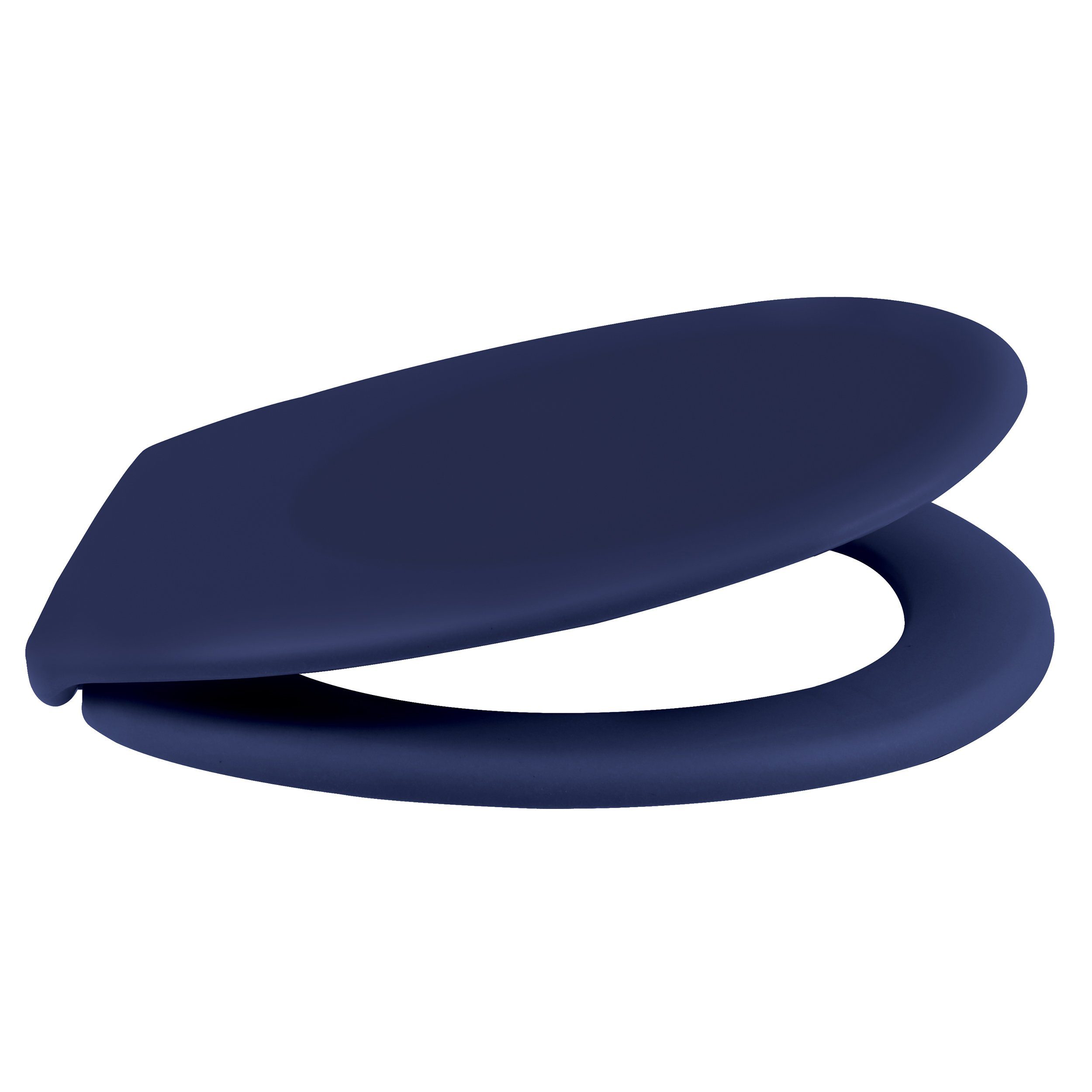 spirella WC-Sitz NEELA, Premium Toilettendeckel aus leichtem Duroplast Kunststoff, hohe Stabilität, langlebig, bruchsicher, Soft Close Absenkautomatik, oval, neue Trendfarben in angesagter matt Optik, blau