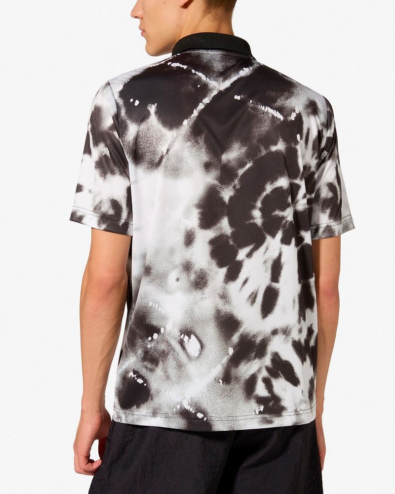 Australian Poloshirt Ace All Print schwarz/weiss Herren