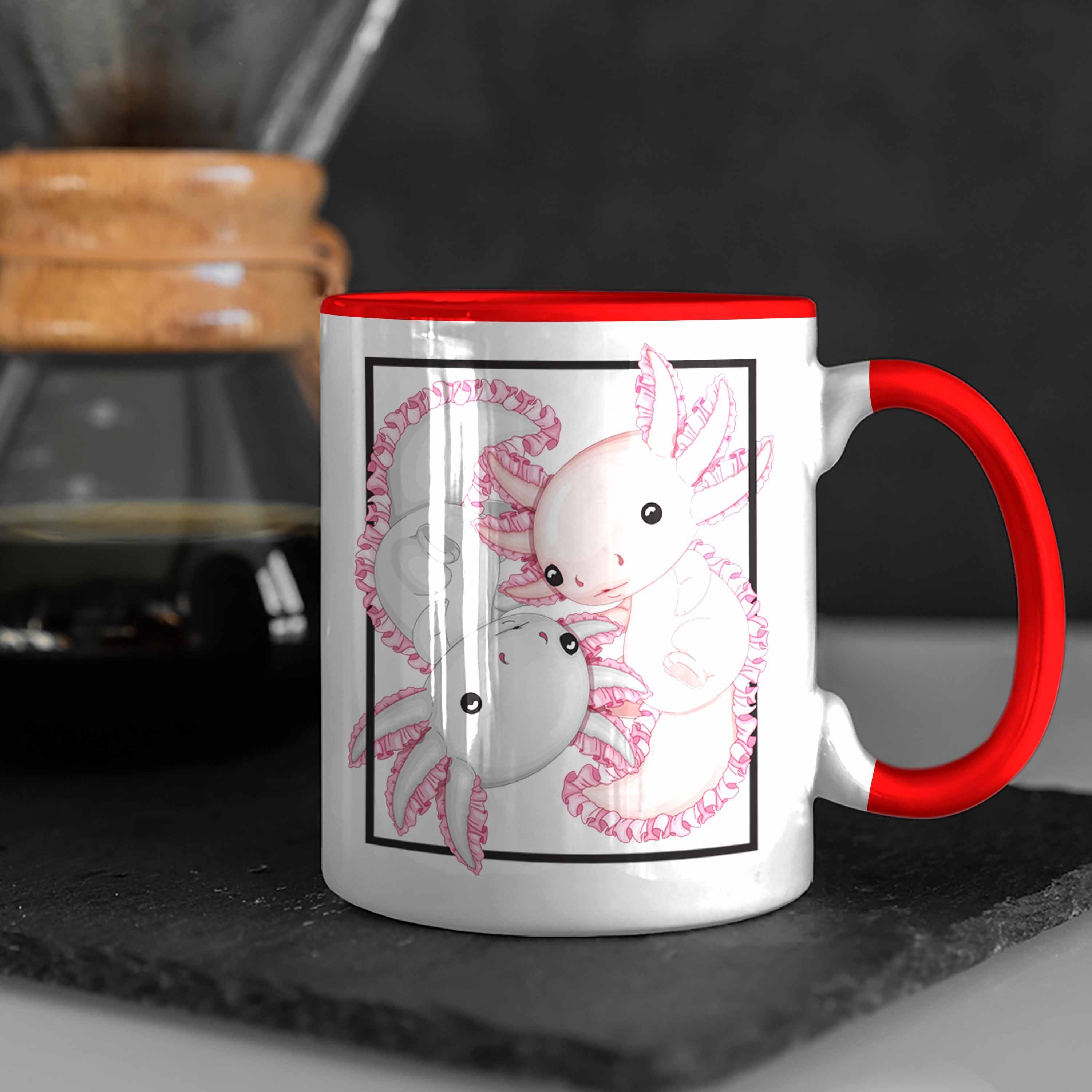 Axolotl Geschenk Tasse Schwanzlurch Rot Tasse Geschenkidee Trendation Besitzer