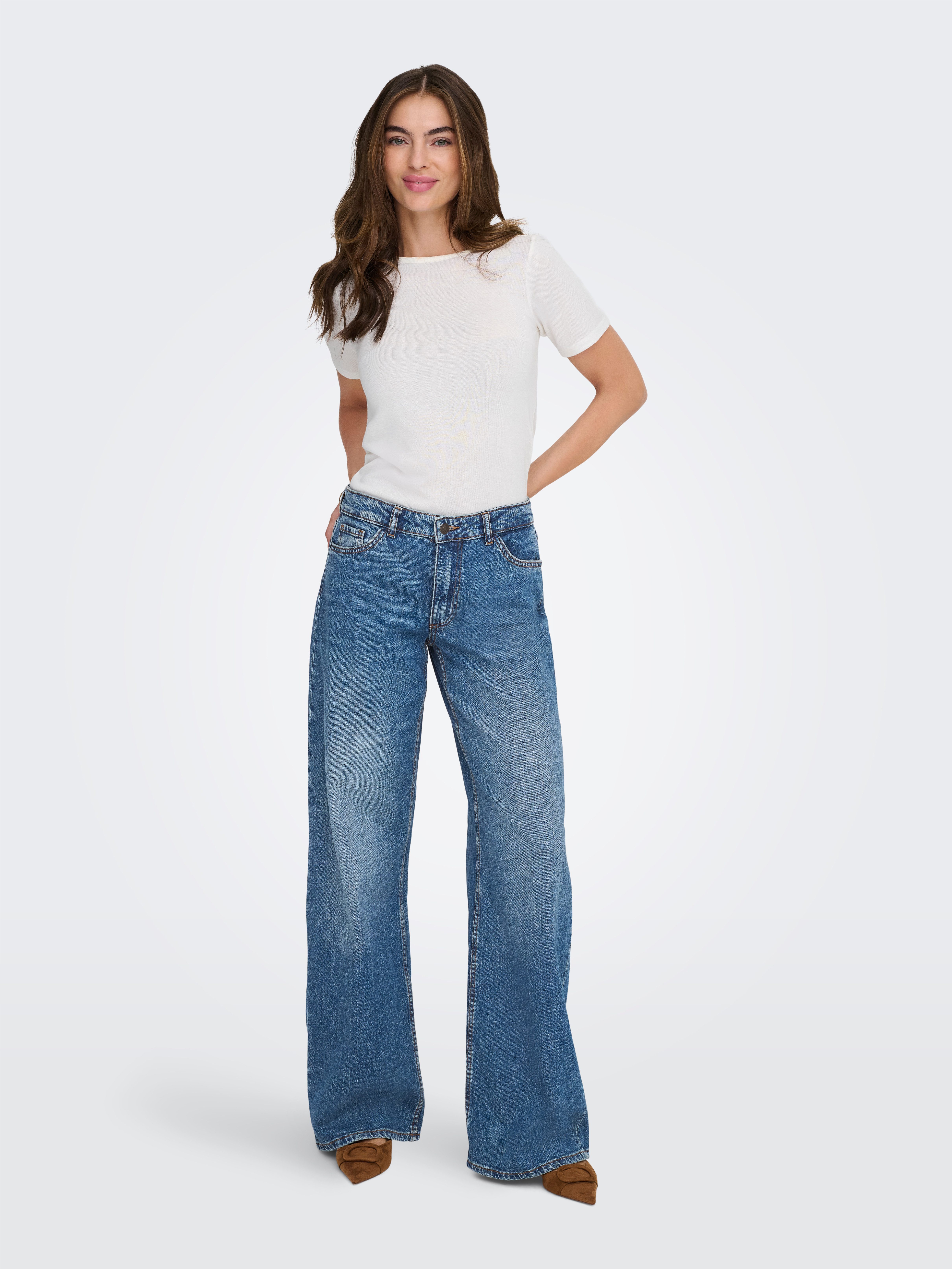 JDY Relax-fit-Jeans JDYRUBY MW WID MB 1006 DNM NOOS