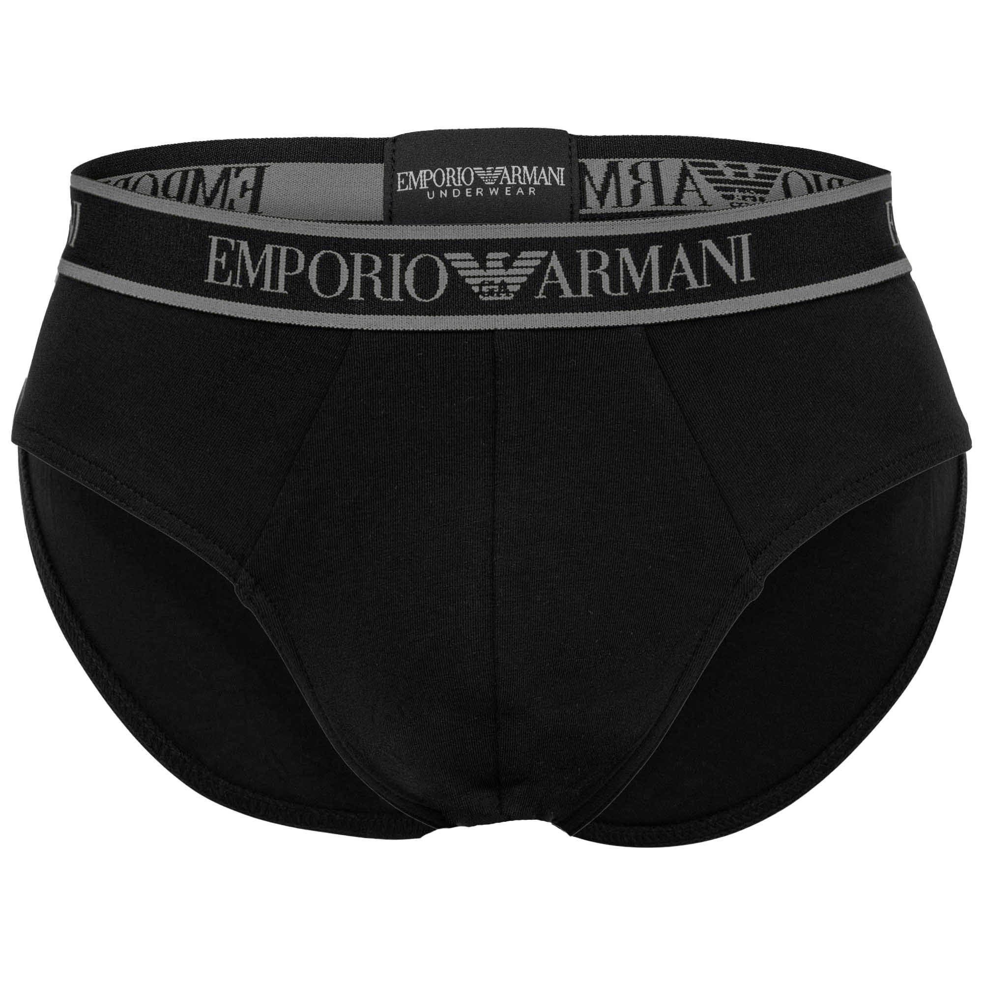 Emporio Armani Slip Herren Slip 3er Pack Baumwolle Core Logoband (Packung, 3er Pack)