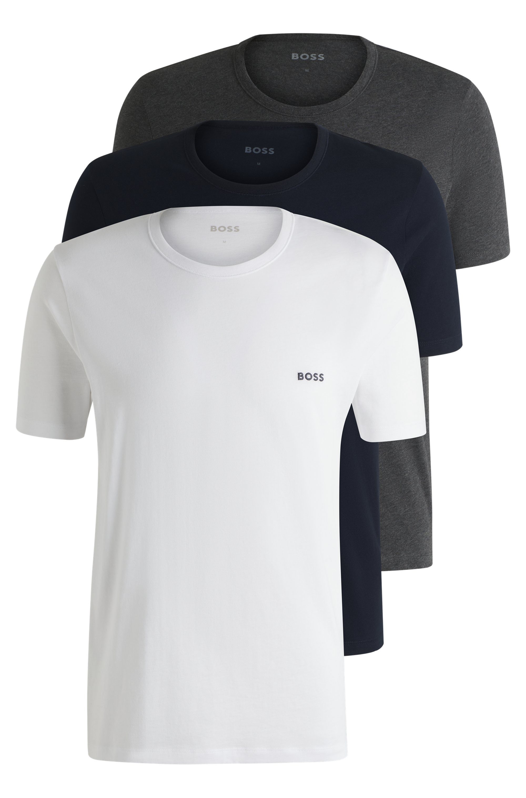 BOSS T-Shirt Rundhals BOSS ONE (Packung, 3-tlg., 3er-Pack) mit dezentem BOS günstig online kaufen