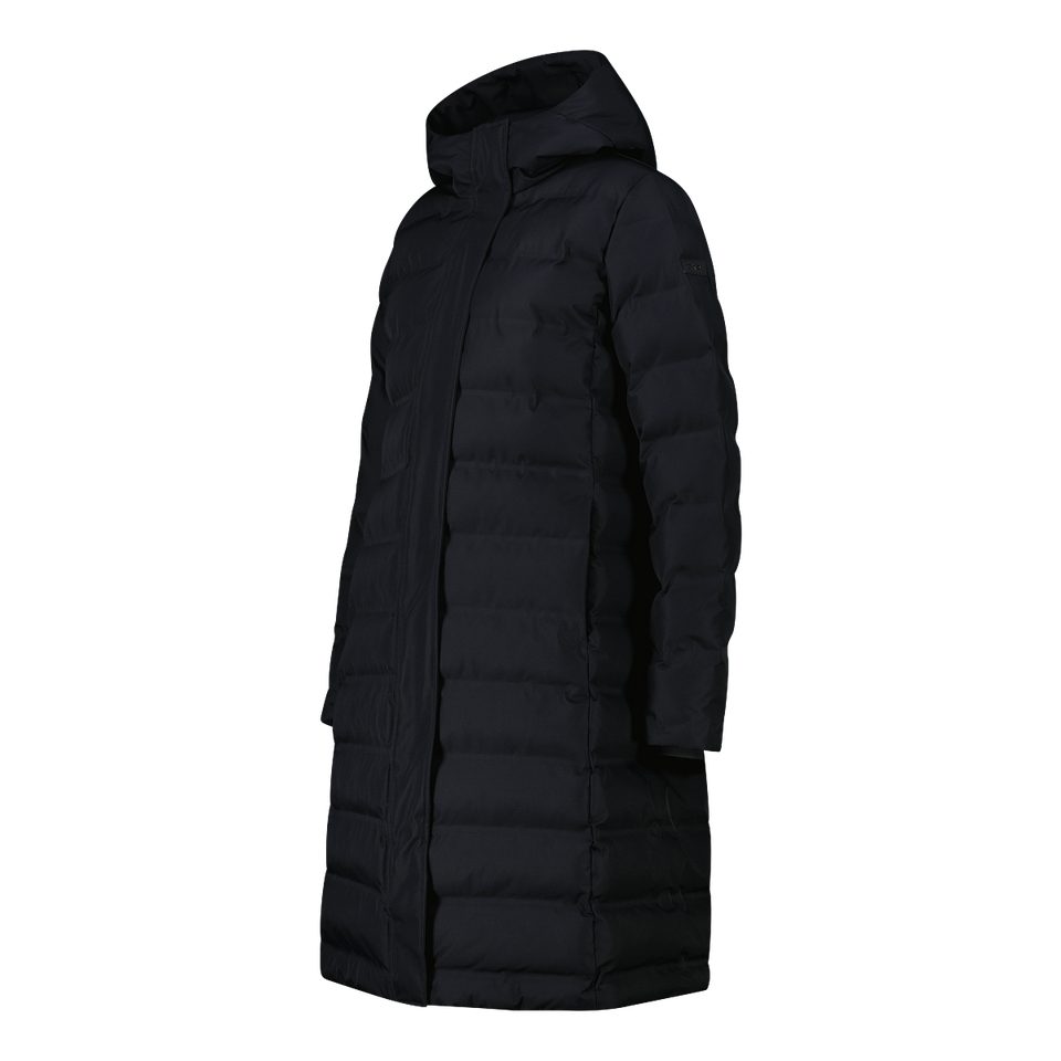 CMP Wintermantel WOMAN COAT FIX HOOD wärmend, winddicht, wasserabweisend, mit Kapuze, aus Polyester