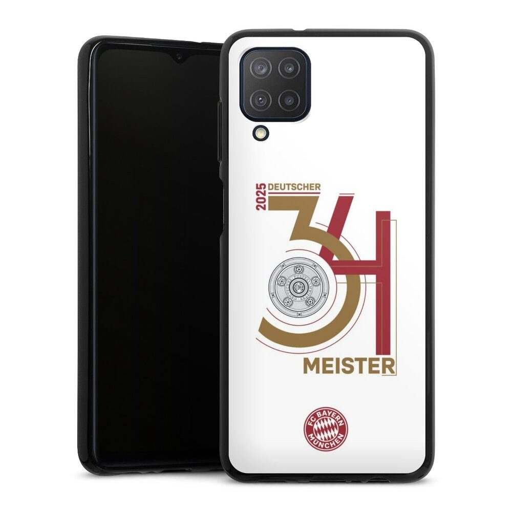 DeinDesign Handyhülle FC Bayern München Meister Offizielles Lizenzprodukt, Samsung Galaxy M12 Silikon Hülle Bumper Case Handy Schutzhülle